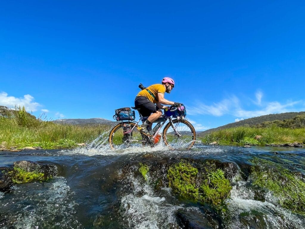 The Boboyan Divide – Canberra’s Best Bikepacking Route, Mattie Gould, Namadgi National Park, ride, bike, river crossing, bikepacking