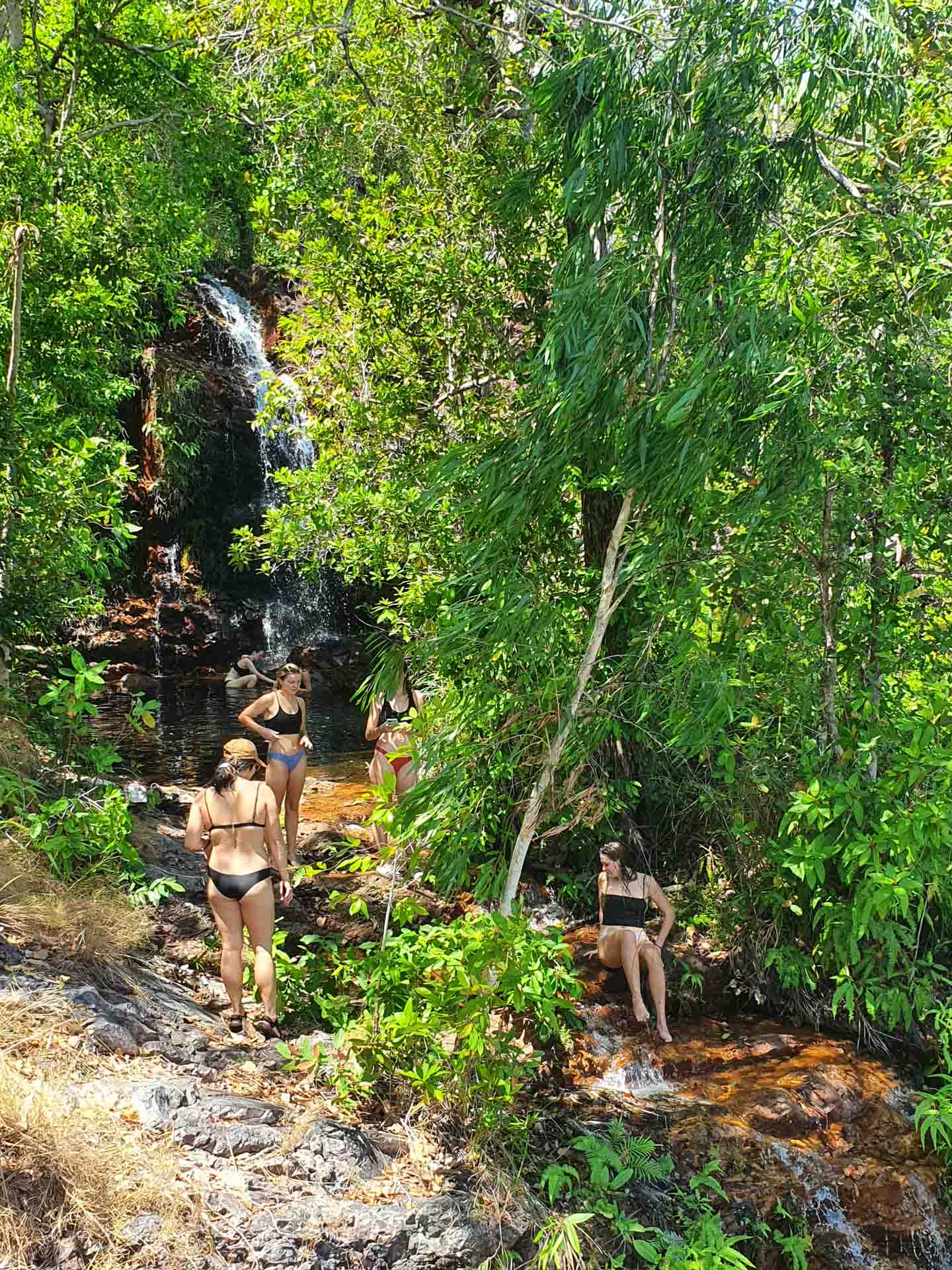 Tabletop Track – Hike a Perfect 3-5 Day Circuit in NT’s Litchfield National Park, Leah Sjerp, people, waterfall, creek