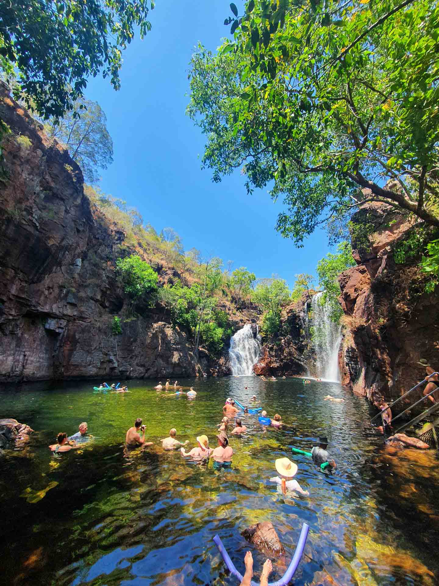 Tabletop Track – Hike a Perfect 3-5 Day Circuit in NT’s Litchfield National Park, Leah Sjerp, florence falls, people swimming