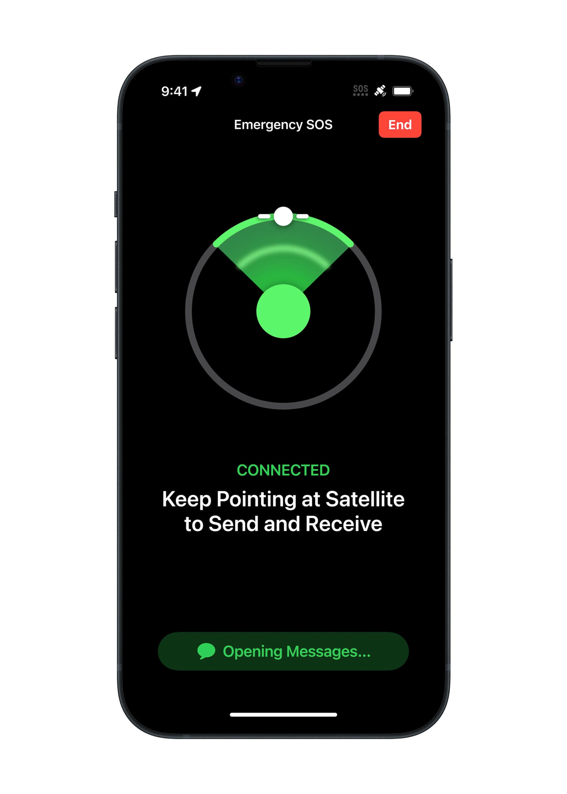 emergency sos via satellite, screenshots, apple,