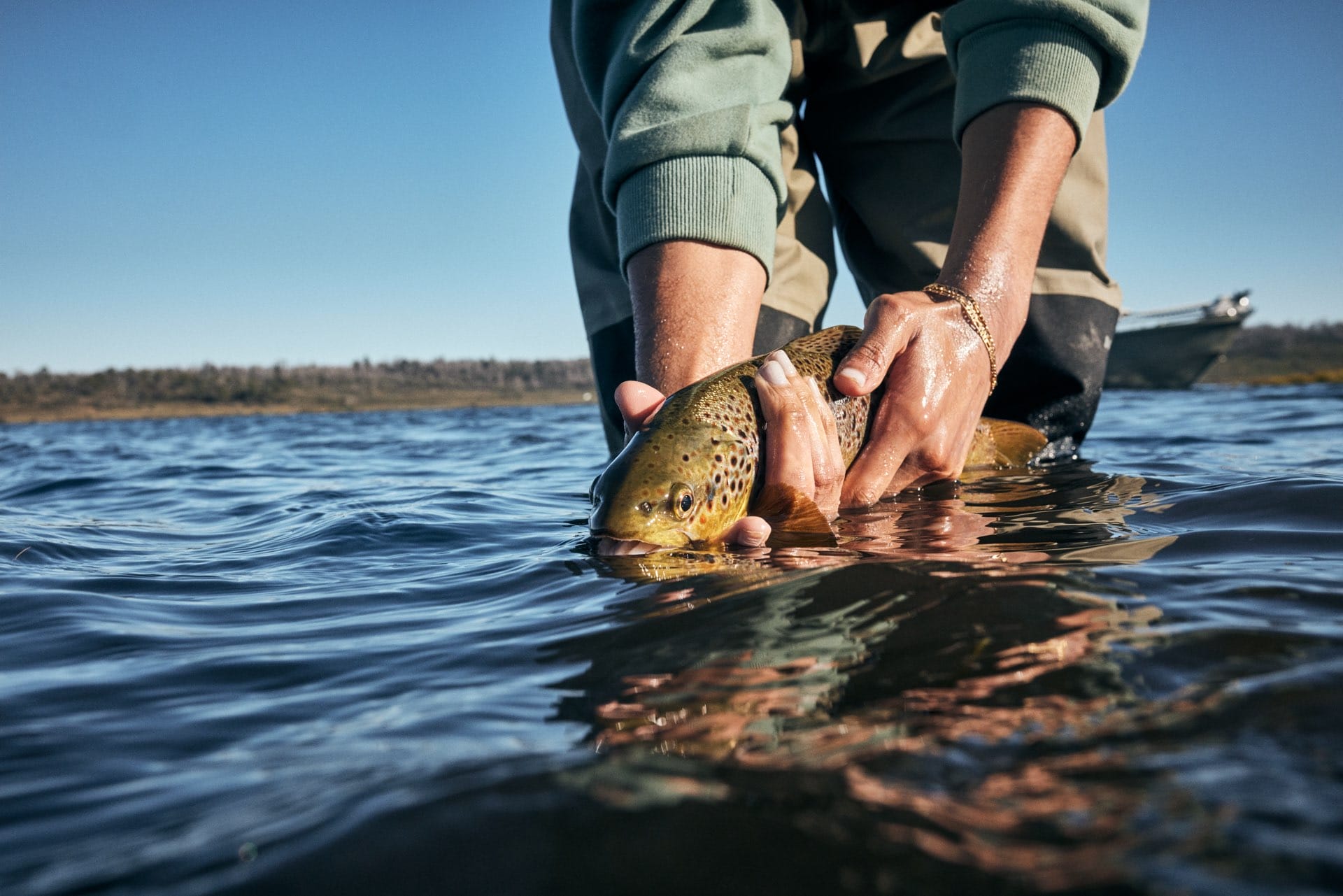 A Guided Fly Fishing Tour is a Unique Way to Experience Tasmania's Remote Beauty, Remi Chauvin, trout, catch, lake