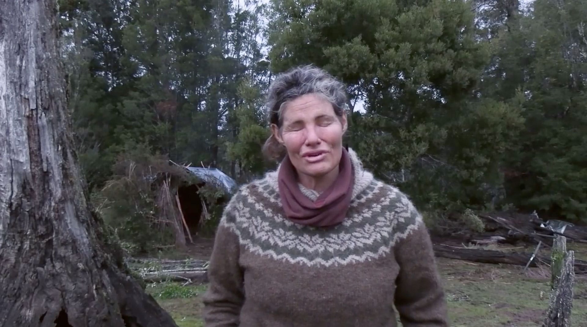 Interview with Gina Chick – Winner of Alone Australia, screenshot, crying