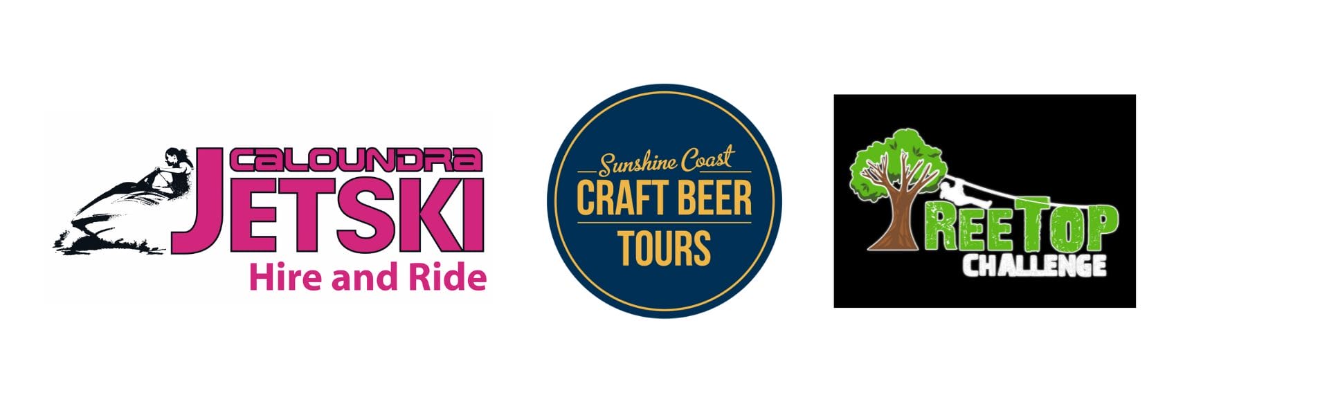 Jetski, Craft Beer Tours, Tree Top Challenge logo