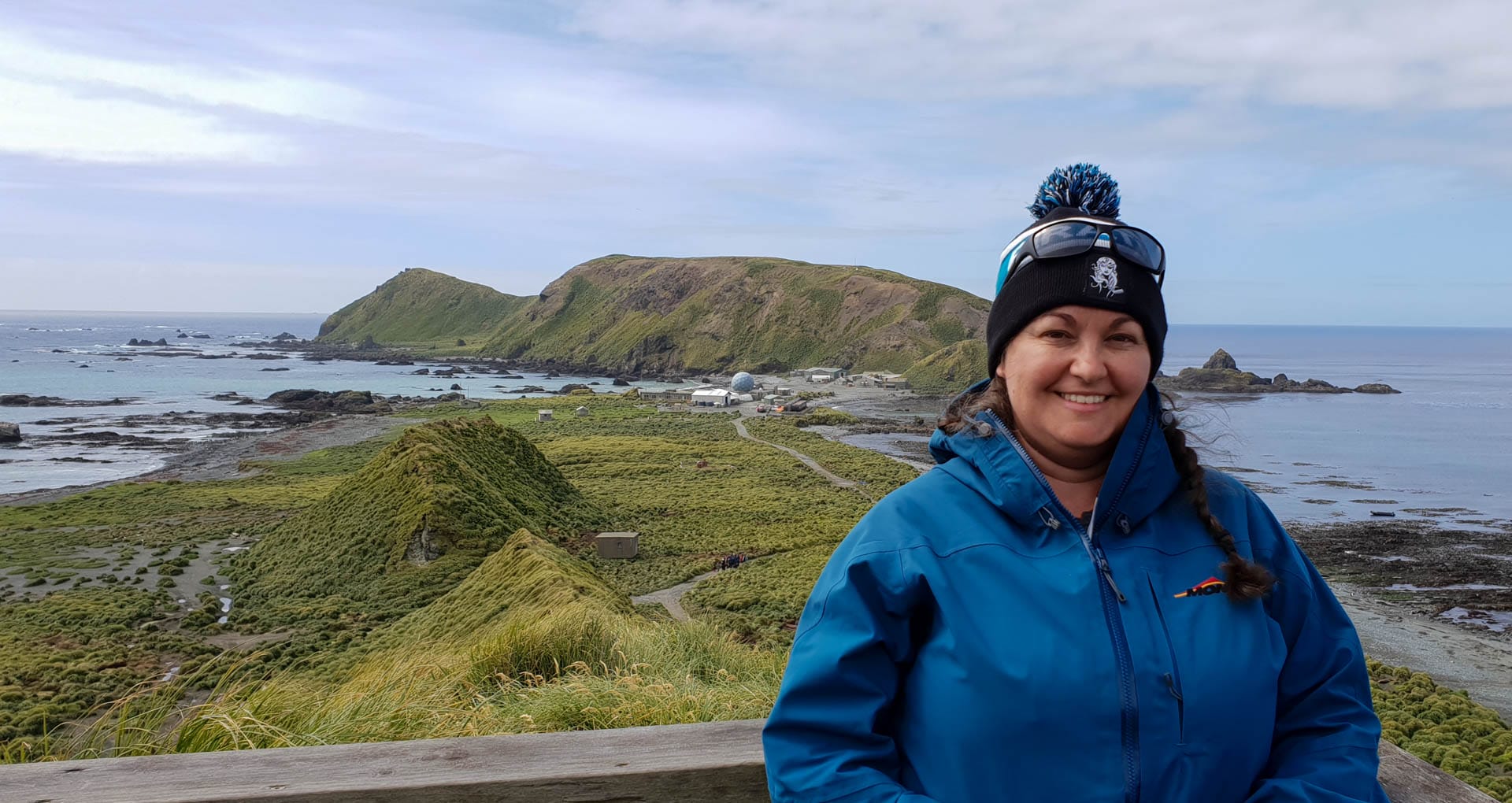 Rediscovering My Wild On The Edge Of The Southern Ocean, Hannah Watts, three penguins on a sub antarctic island, Hannah Watts