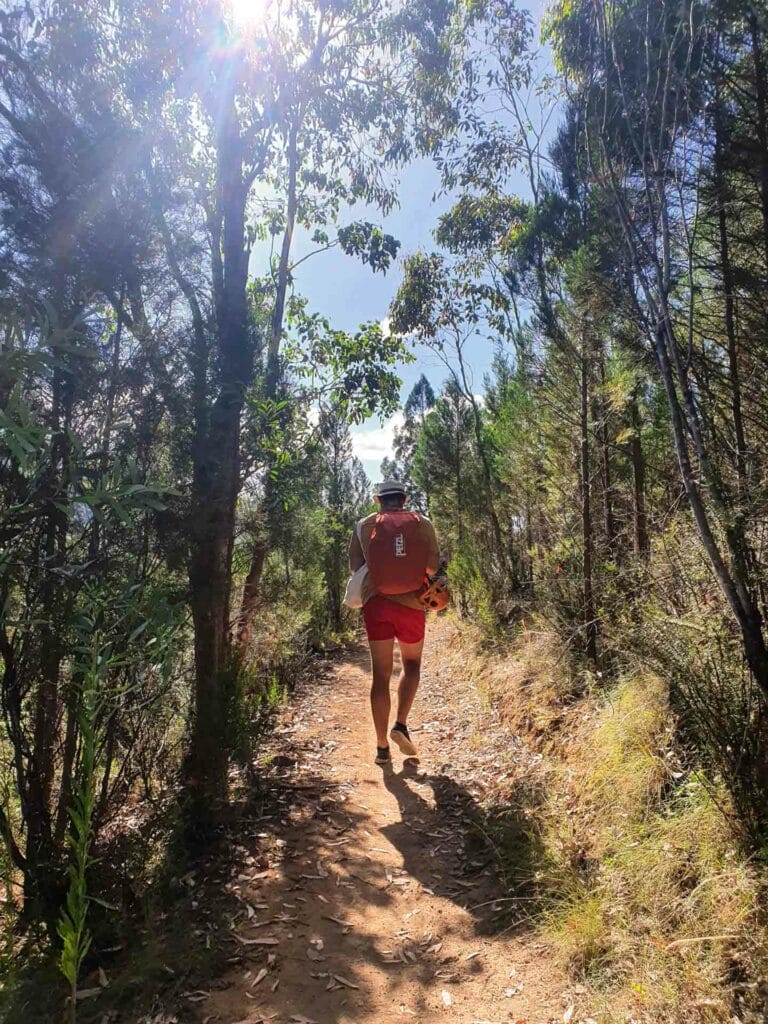 What Happens When Your Partner and Adventure Buddy Leaves? Sharona Lin, red rocks, person walking on trail, canberra, murrumbidgee river