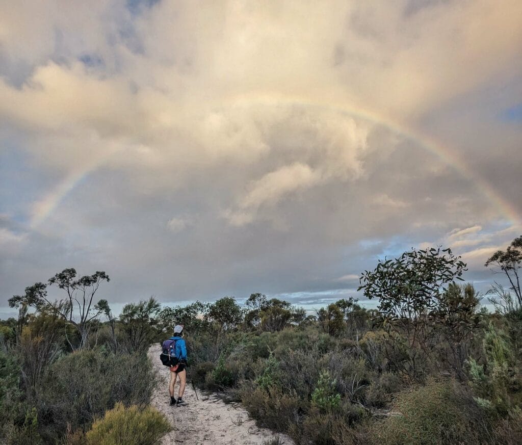 The Little Desert Discovery Walk: 4 Glorious Days of Sandbagging Through the Middle of Nowhere, Victoria, Taylor Bell, rainbow, trail, hike, scrub