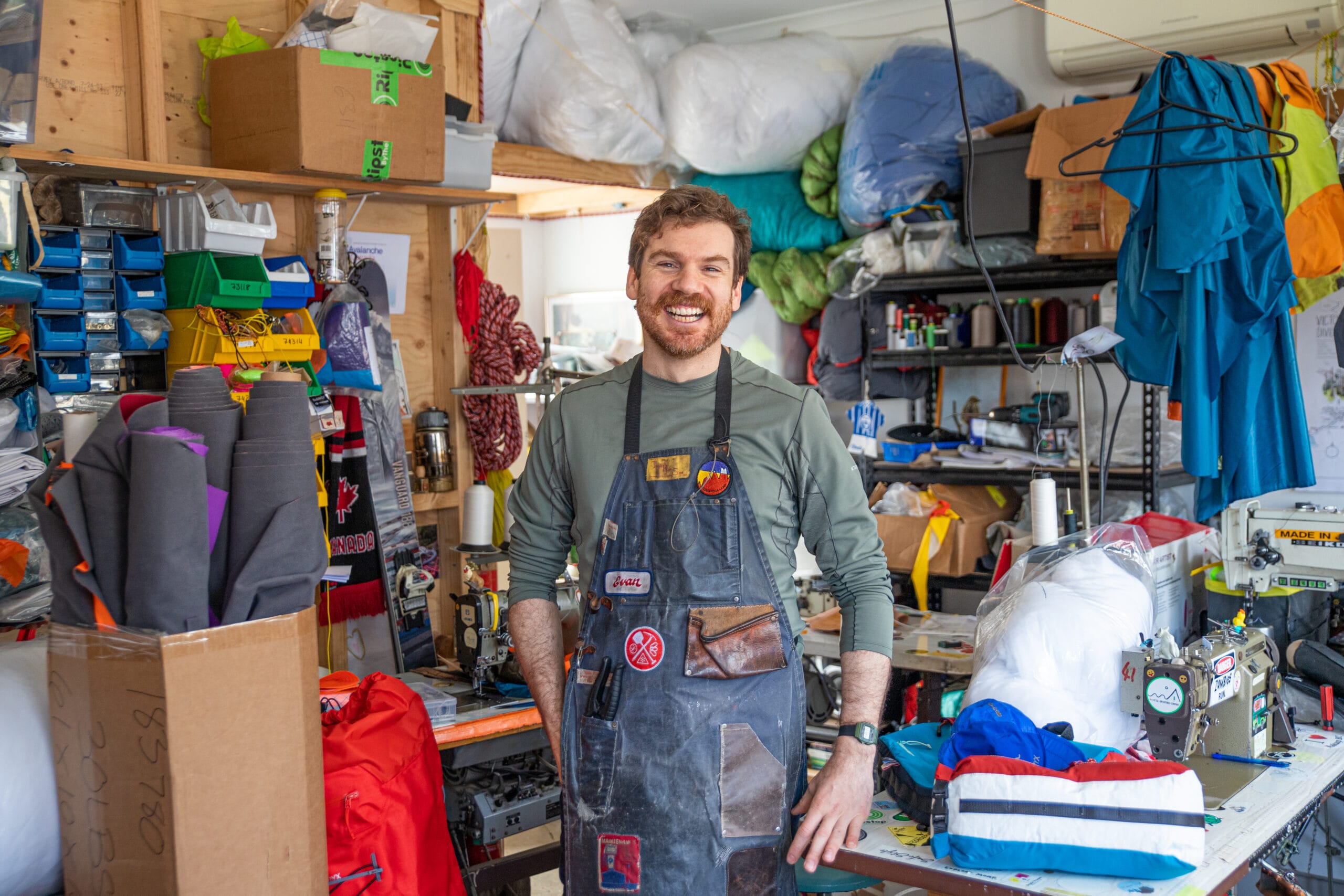 Evan Howard from Terra Rosa Gear in his Melbourne workshop.