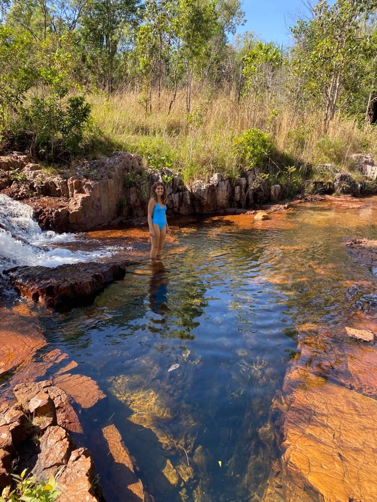 5 Day Trips From Darwin to Make the Most of Dry Season, Vanessa Eagles, Cascades, NT, Person in water