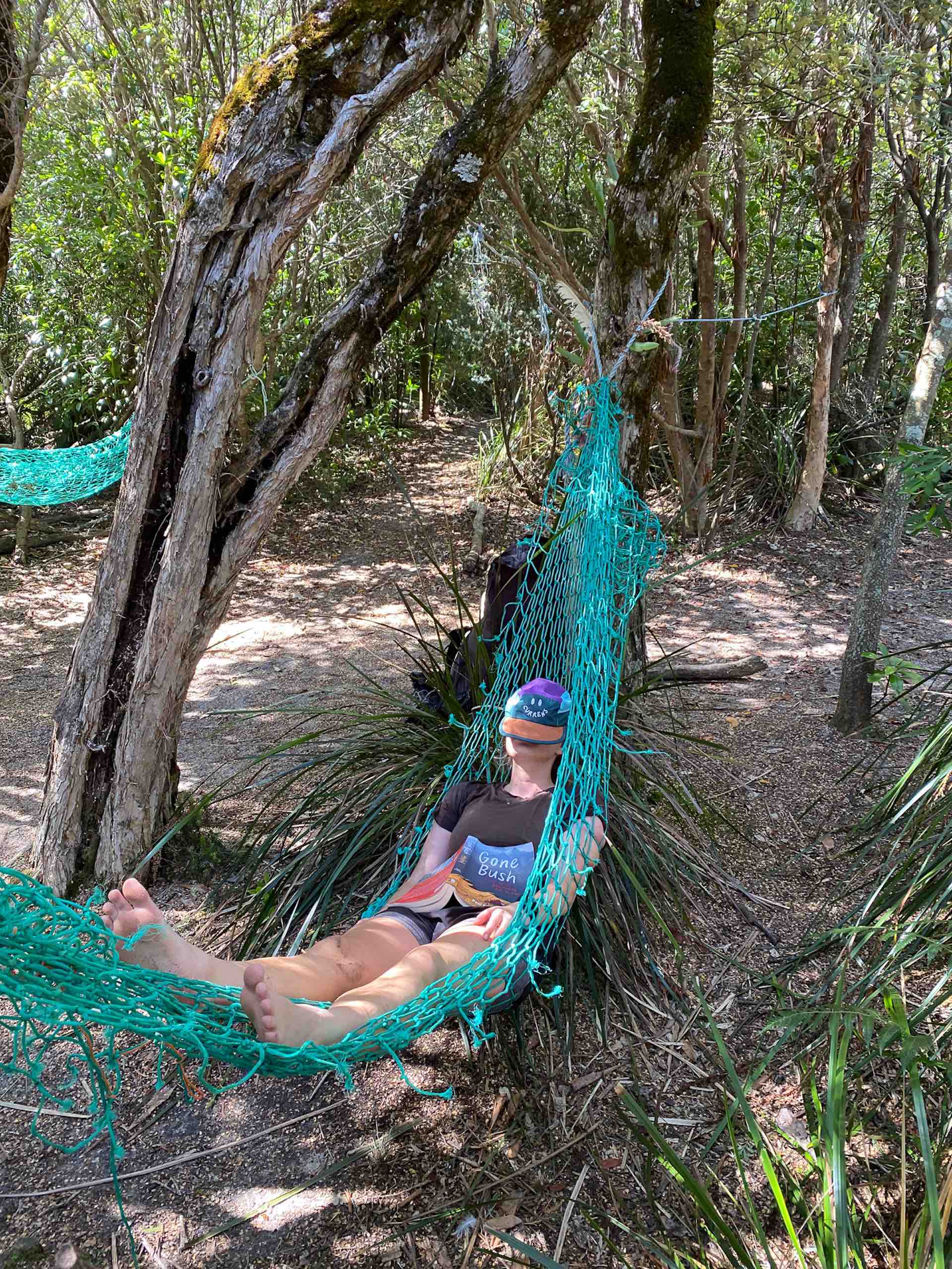 South Coast Track – 5 Days Hiking in Tassie’s Remote Southwest National Park, Alissa Ward, Tasmania, hammock, hiker relaxing, campsite
