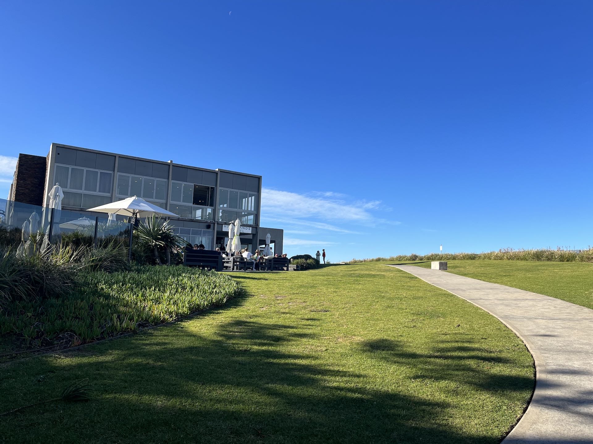 My Pub Crawl Along the Grand Pacific Walk, Steph Lentz, NSW, venue exterior, green grass, Headlands Hotel