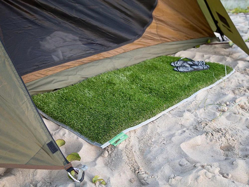 muk mat, beach camping, tent, doorway