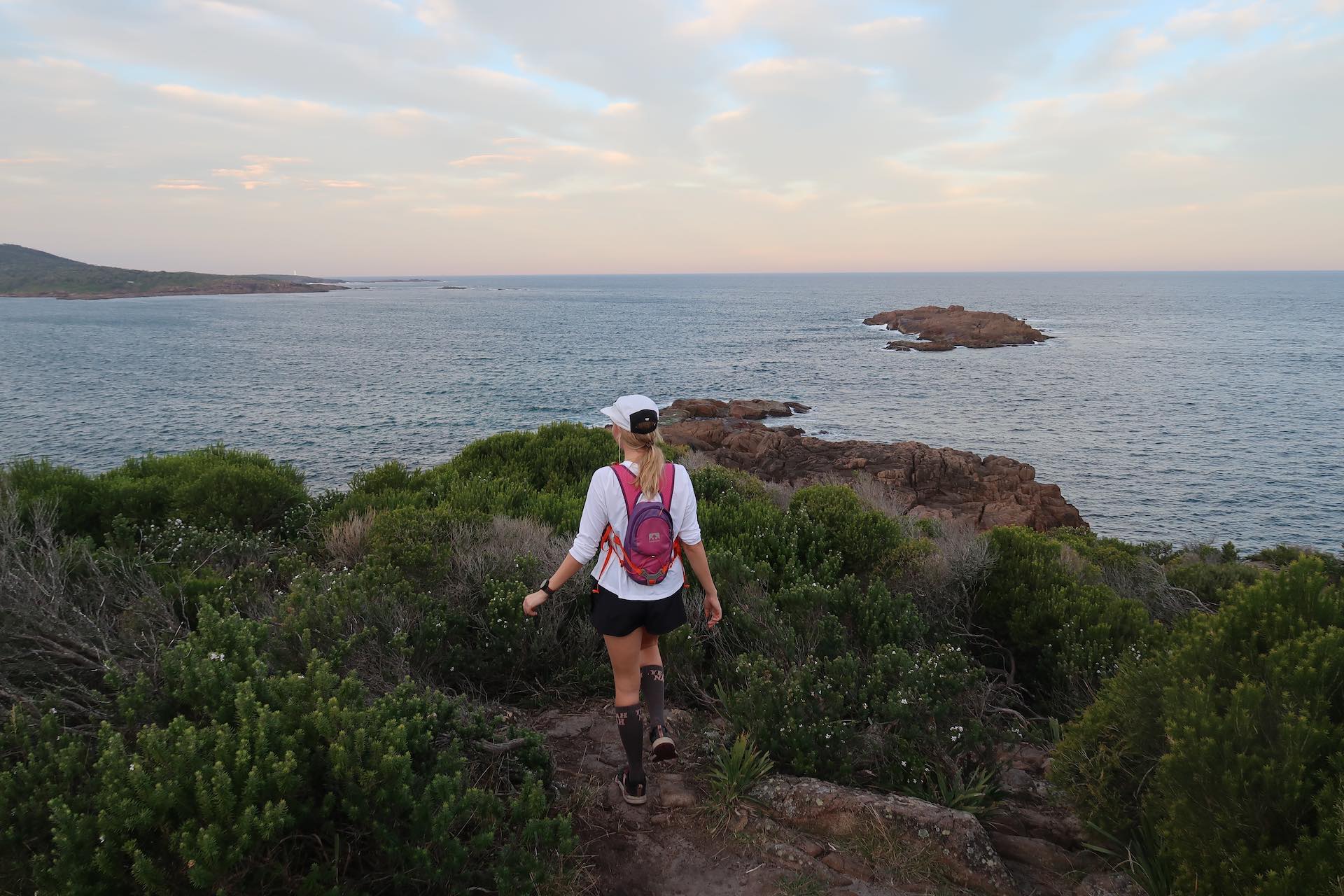 Tomaree Coastal Walk – An Overnight Hike Just North of Sydney, Amy Fraser, Rock hopping, coastal hiking, hiker, headland, NSW