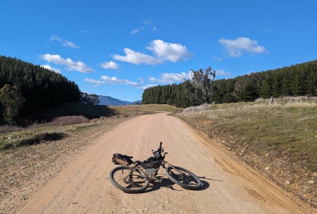 Thirstypacker Threehundo – A Weekend Bikepacking Loop From Canberra, Adam Samuelson, bike, riding, gravel road, plantation, forest