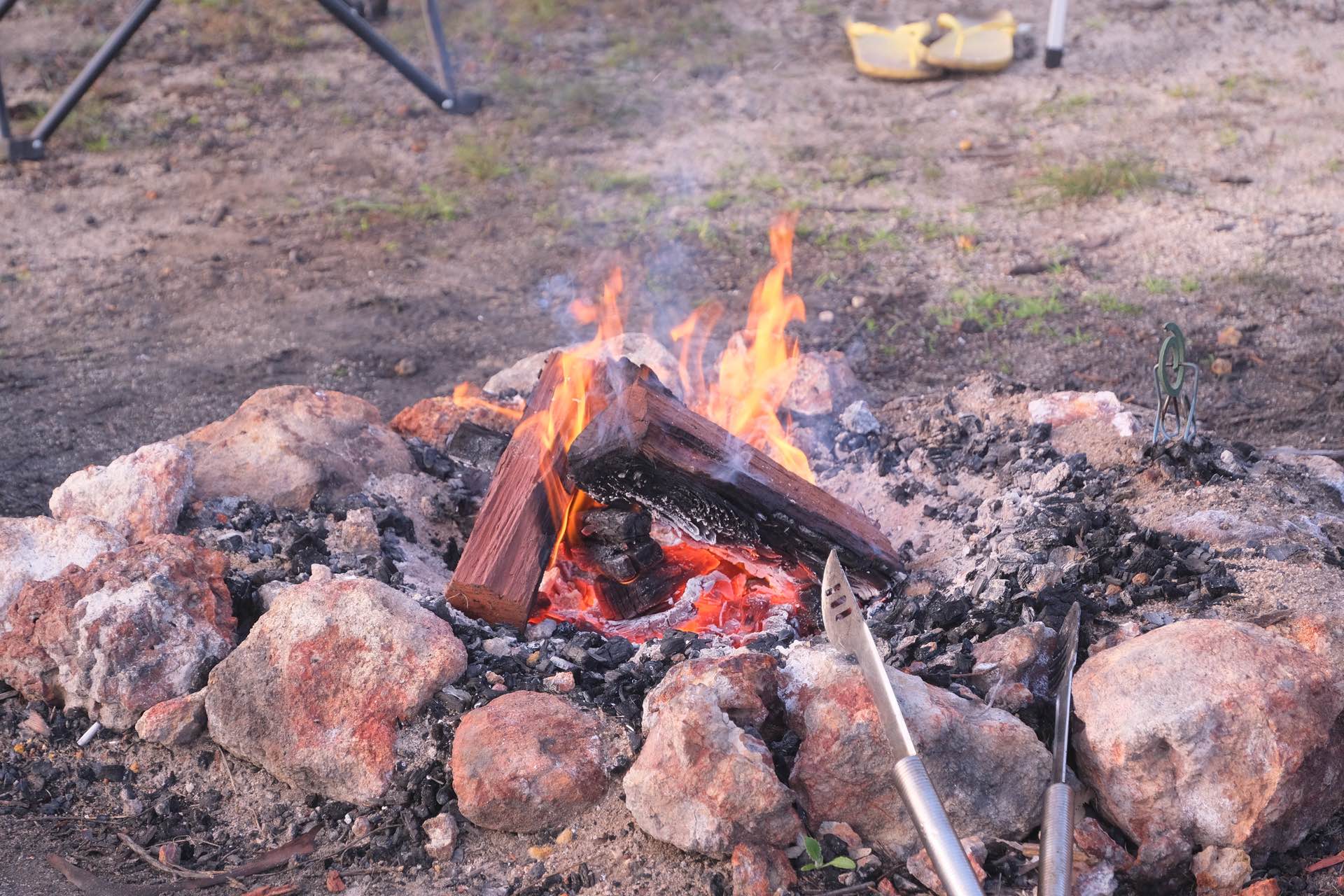 A Tale of Monoliths and the Night Sky on the Granite Way Drive, WA, Lisa Ikin, Kwolyin campground, Western Australia, South West, campfire