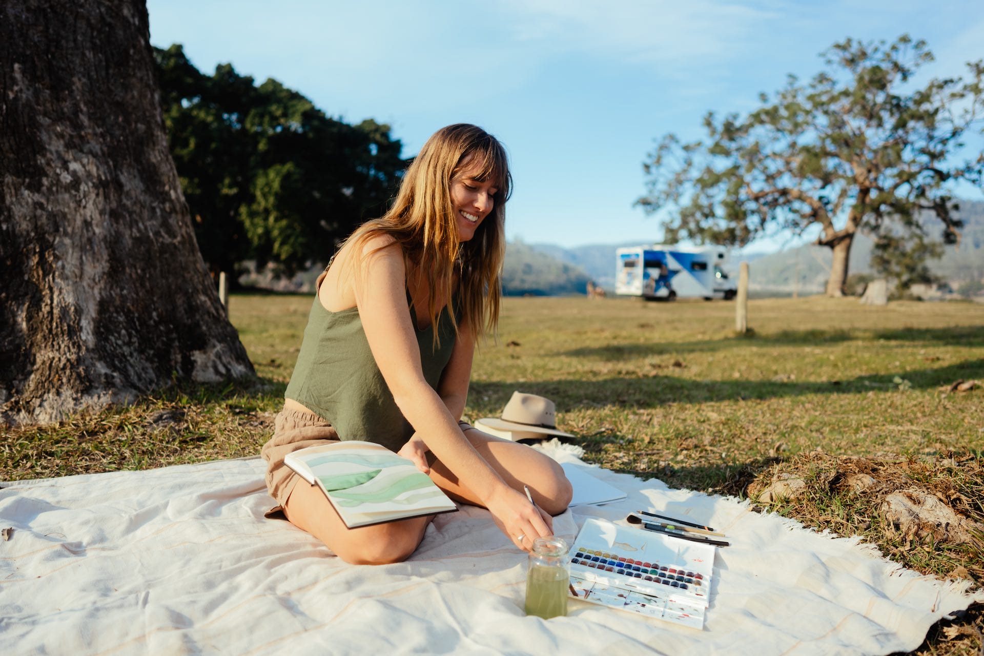 painting outside, star rv, Sarah Post