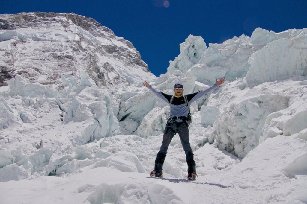 Ben Won the Best Job in the World Becoming the Caretaker of the Islands of the Great Barrier Reef – We Are Explorers Podcast Ep 16 - Ben Southall in the snow/ glacier