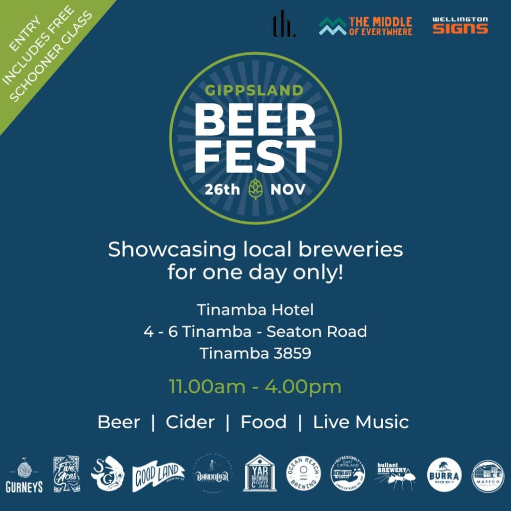 Gippsland Is Having a Beer Festival & Launching a New Beer Trail, Jess Nehme, Beer Fest, brewery, Graphic by Gippsland Beer
