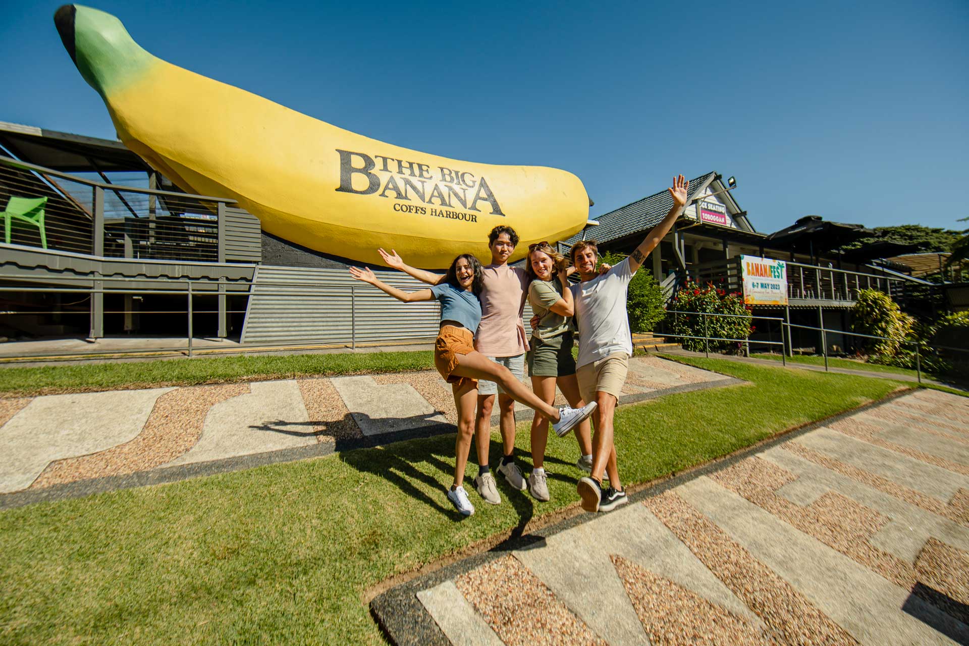 Free Camping in Coffs Harbour – 12 Best Campsites, Leah Furey, The Big Banana, Coffs Harbour, Photo by Destination NSW, NSW.