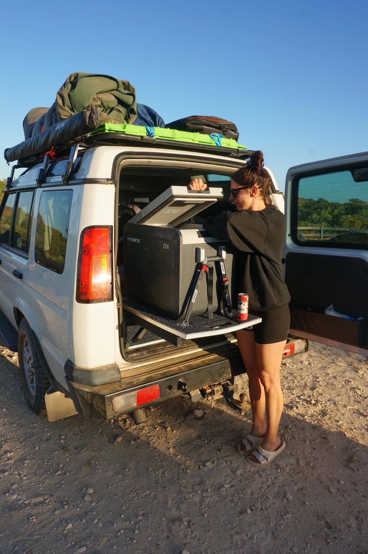 How a Dometic Fridge/Freezer Will Take Your Camping Set Up to the Next Level, gear, dometic, camping, camp cooking, 4WD, 4WD set up, dometic fridge in the back of a 4WD discovery