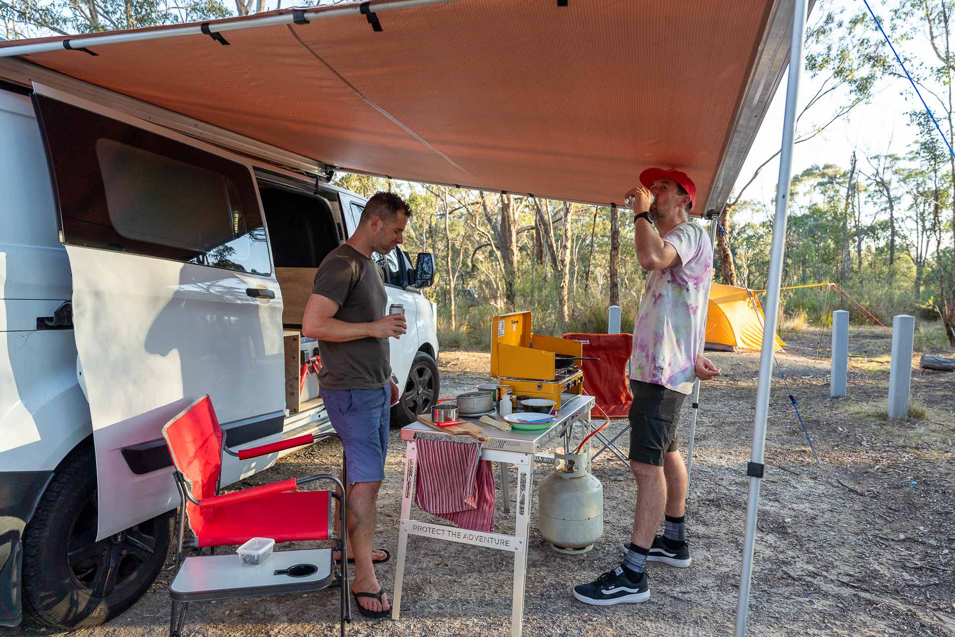 Reviewed and Tested: The Derek Camp Table by Stratus Outdoors, Photo by Jon Harris (https://jonharris.photography/), Bungonia Camping, camping table, campsite, dinner, cooking, grill, camp kitchen, stove,