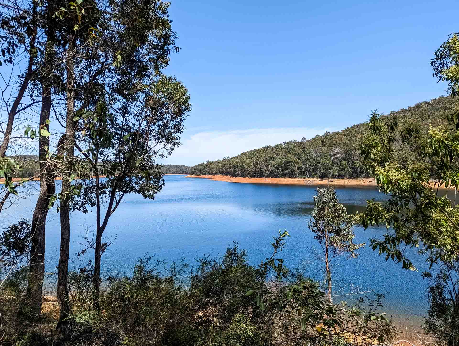 A Bliss(ter)ful Walk Along the Wiilman Bilya – Collie’s New Multi-Day Hike, multi-day hike, WA hike, perth hike, the river view along Wiilman Bilya between Nygingarn shelter and Potters