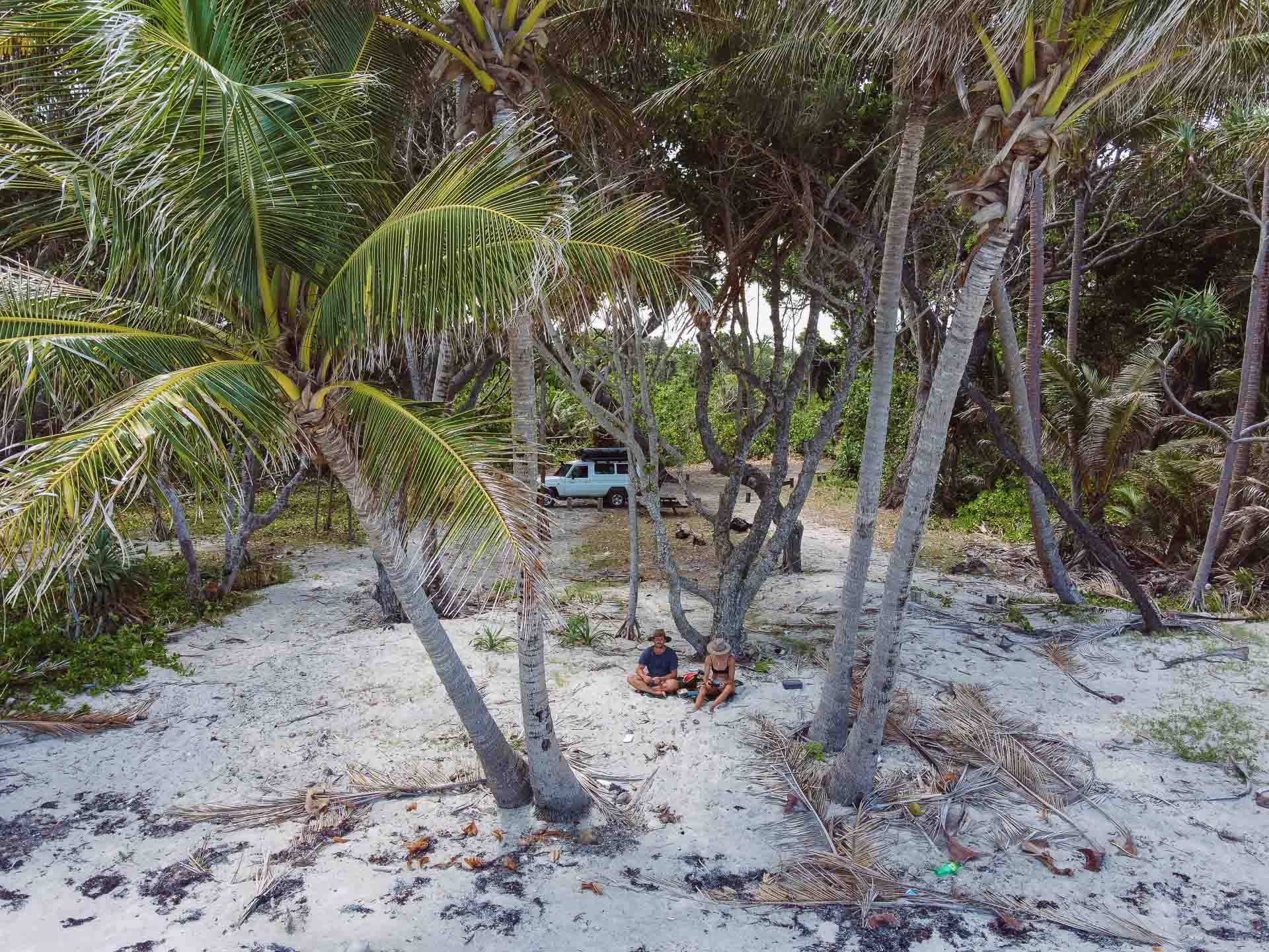 5 Ways We Made Our Cape York Trip That Much More Epic!, north queensland, queensland road trip, cape york, two people camping at chilli beach at cape york, tia bol