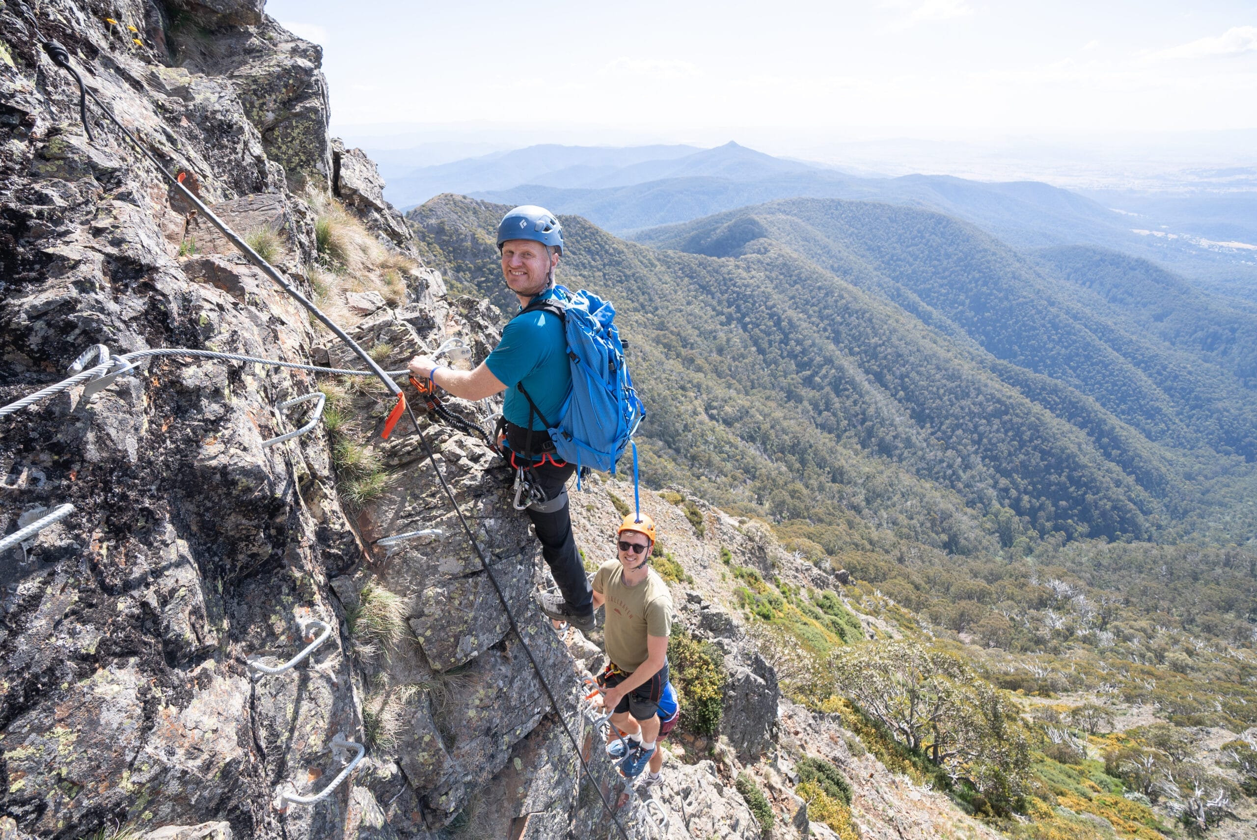 Australia's First Via Ferrata Experience is Coming to Victoria, photo credit: Mt Buller, friends, smiling, climbing, mountains, happy, RockWire