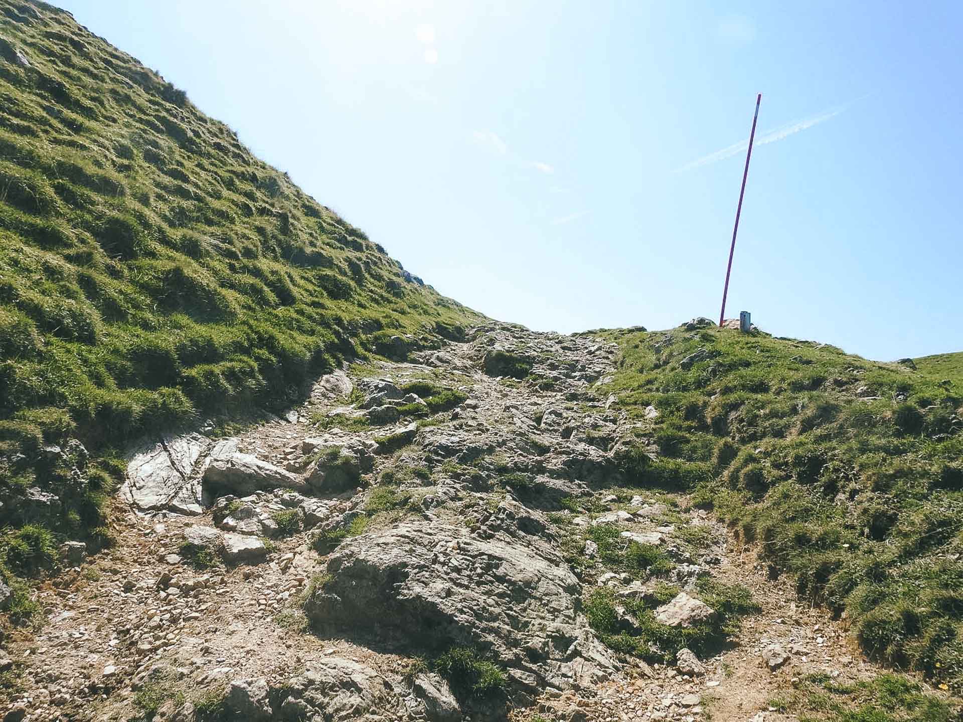 Paralyzed From the Neck Down to Cycling the Camino de Santiago: Meet the Unstoppable Cate Green, Photos by Cate Green, Q&A, MS, cycling, bike, bikepacking, camino de santiago, pilgrimage, rocky path in green hills along camino de santiago