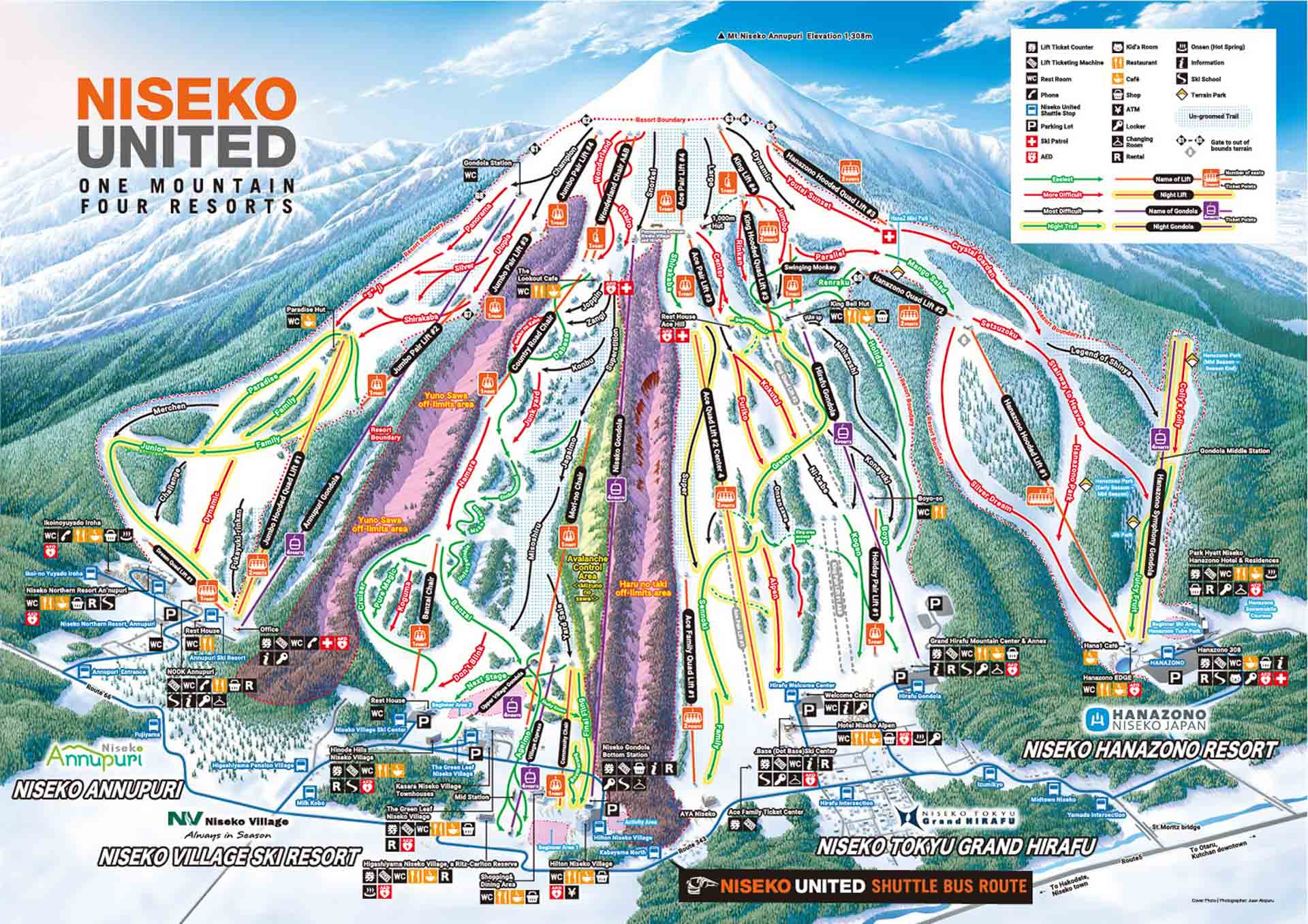 Skiing in Japan: Why Niseko Is Best For Beginners, skiing, japan, niseko, skiing guide, map of the niseko ski field