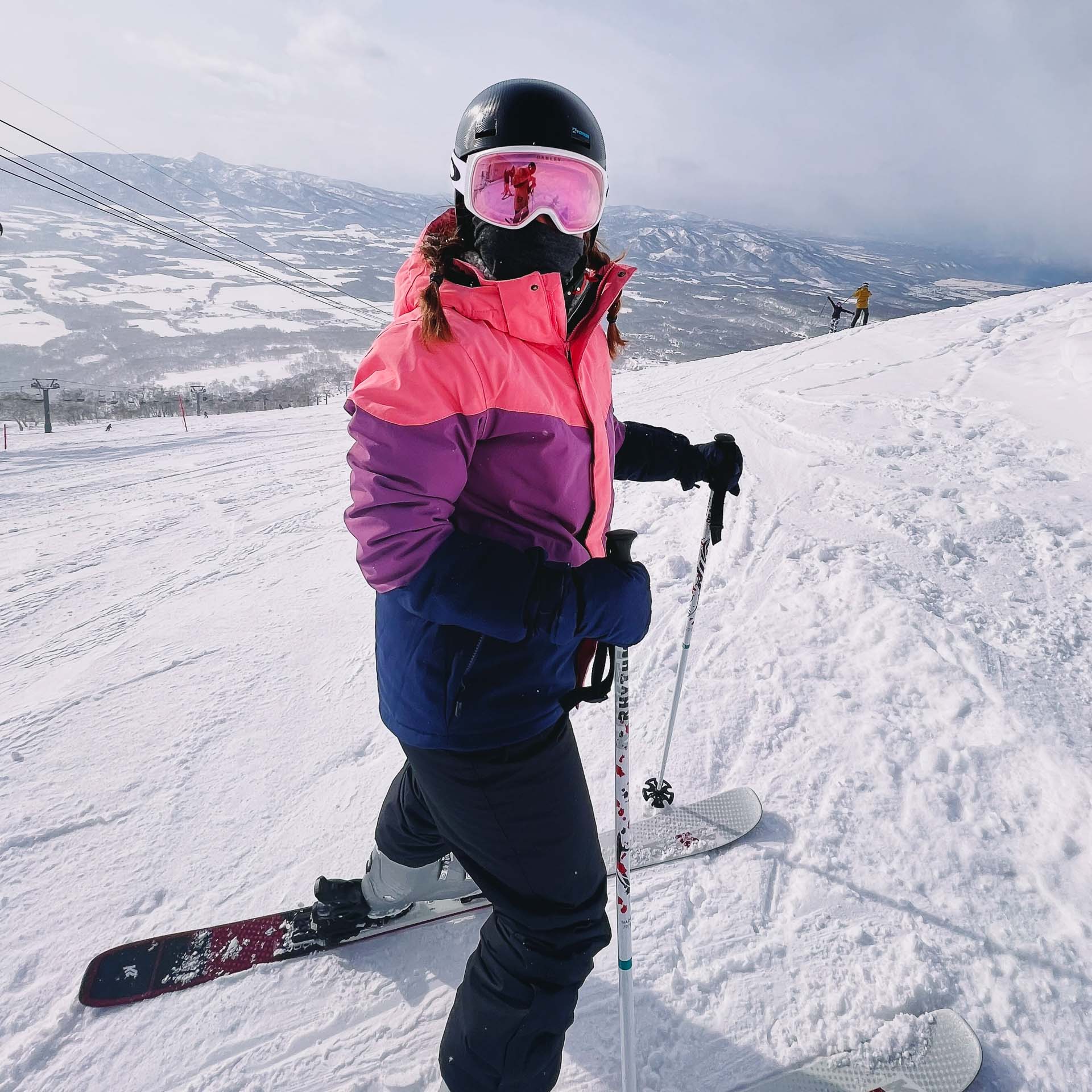 Skiing in Japan: Why Niseko Is Best For Beginners, Photo by Ally Burnie, skiing, japan, niseko, skiing guide, Allie Burnie on ski slopes in niseko