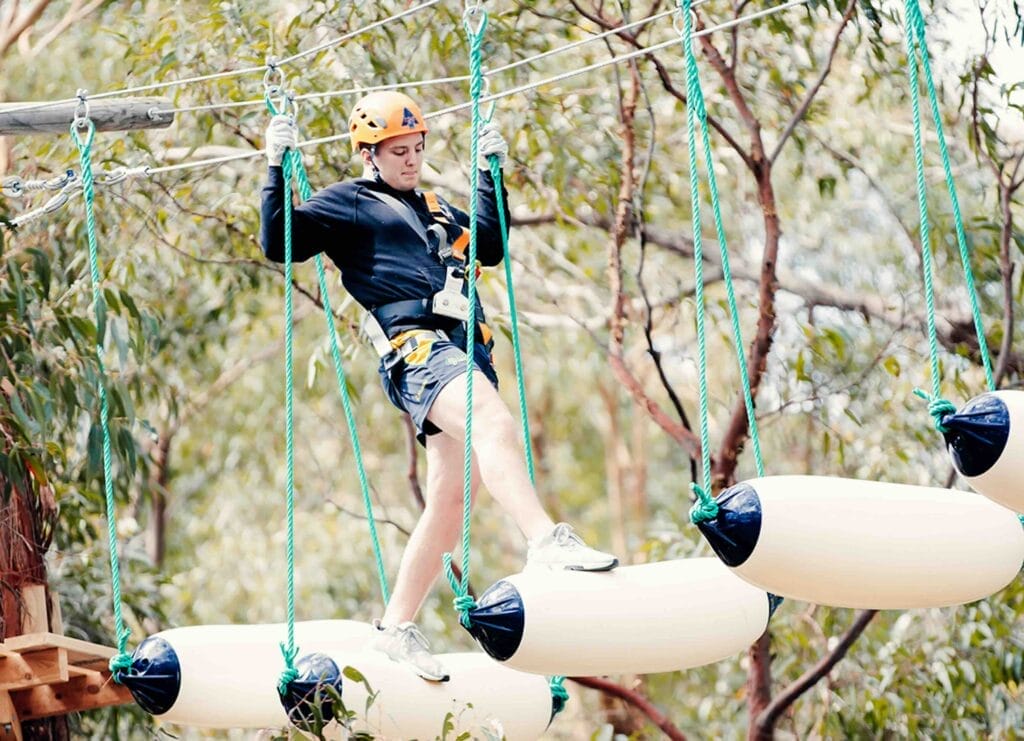 Treetops Adventure wobble bridge