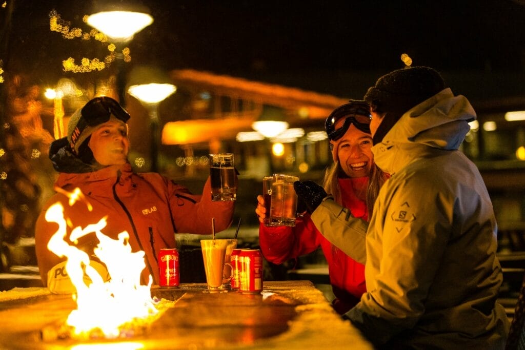 Win a Snow Trip to Whistler, Canada For You and a Mate Worth Over $19K - Skiers having a drink