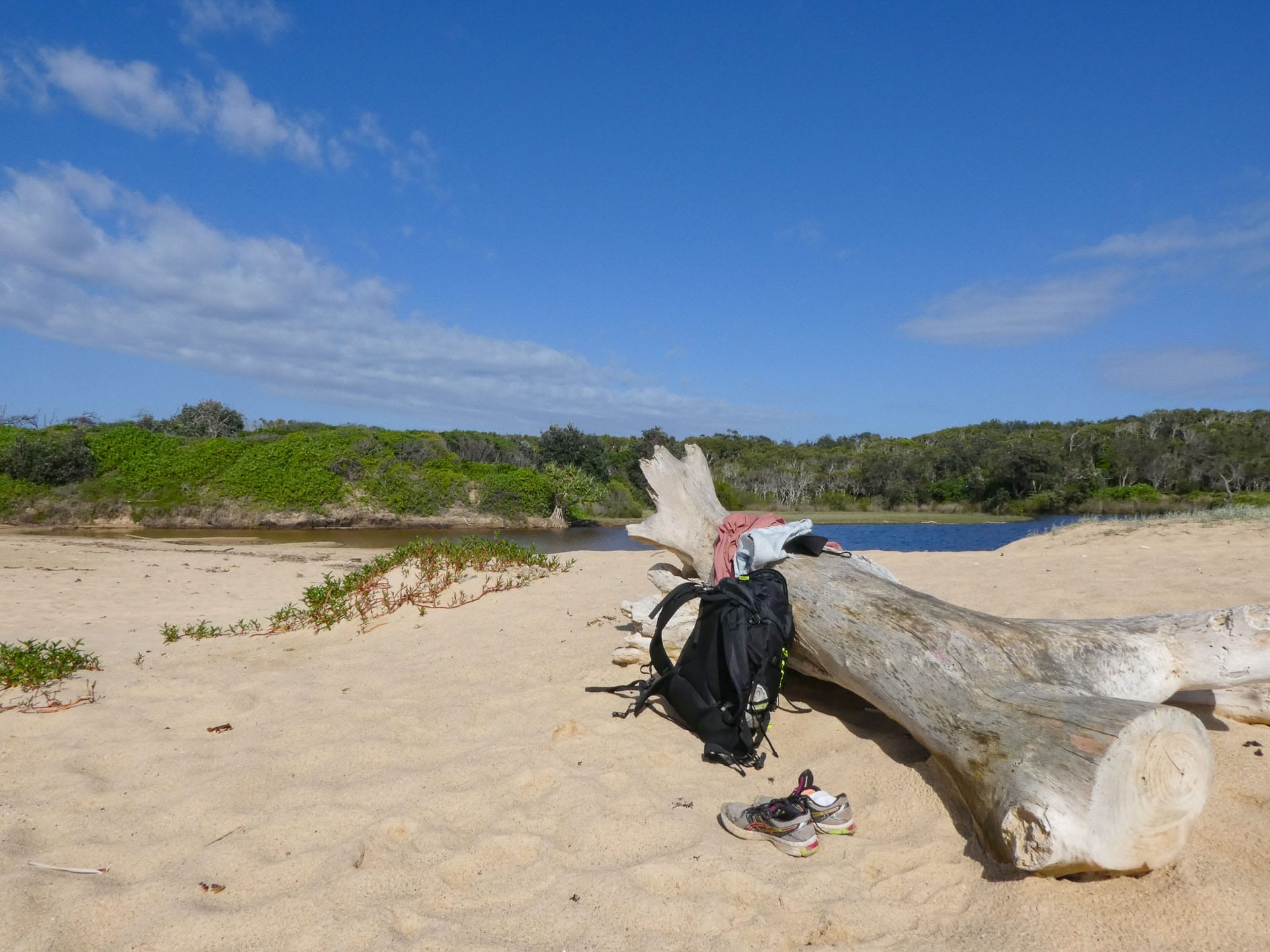 Why the Solitary Islands Coastal Walk is the Perfect Gateway into Multi-Day Hiking, Vanessa Eagles, NSW, Beach, hiking pack