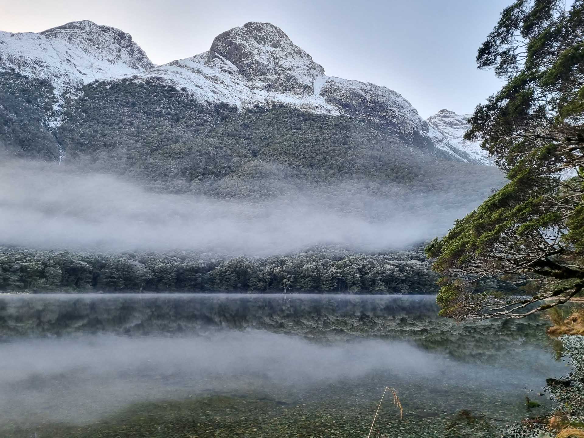 The Greenstone-Caples Track Is The Most Dynamic Hike in New Zealand, Photo by Lachlan Pearce, multi-day hike, new zealand hike, alpine hiking, back country hiking, snowy Lake Mckellar on the greenstone-caples track