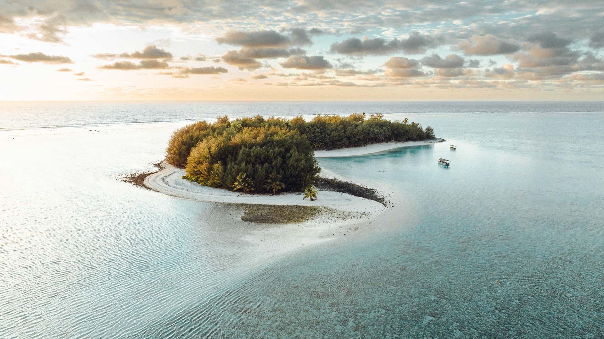 Sea Scooter Safaris and Cross-Island Hiking: Untapped Adventure on The Cook Islands, Photos by Isabella Borriello, drone, island