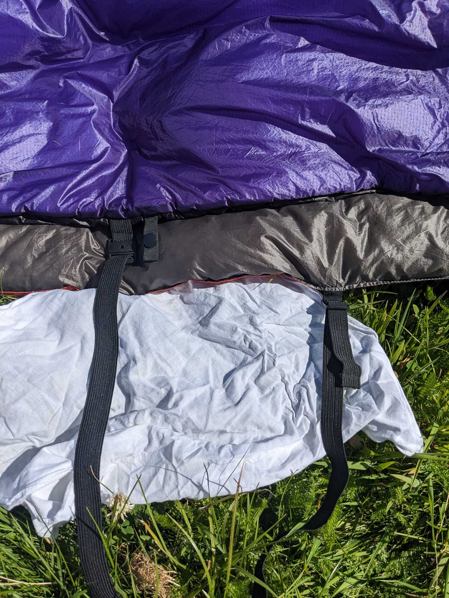 Zero G Gear Apex Quilt – Reviewed & Tested, Photo by Patrick McNally, gear, review, sleeping bag, purple and orange sleeping quilts