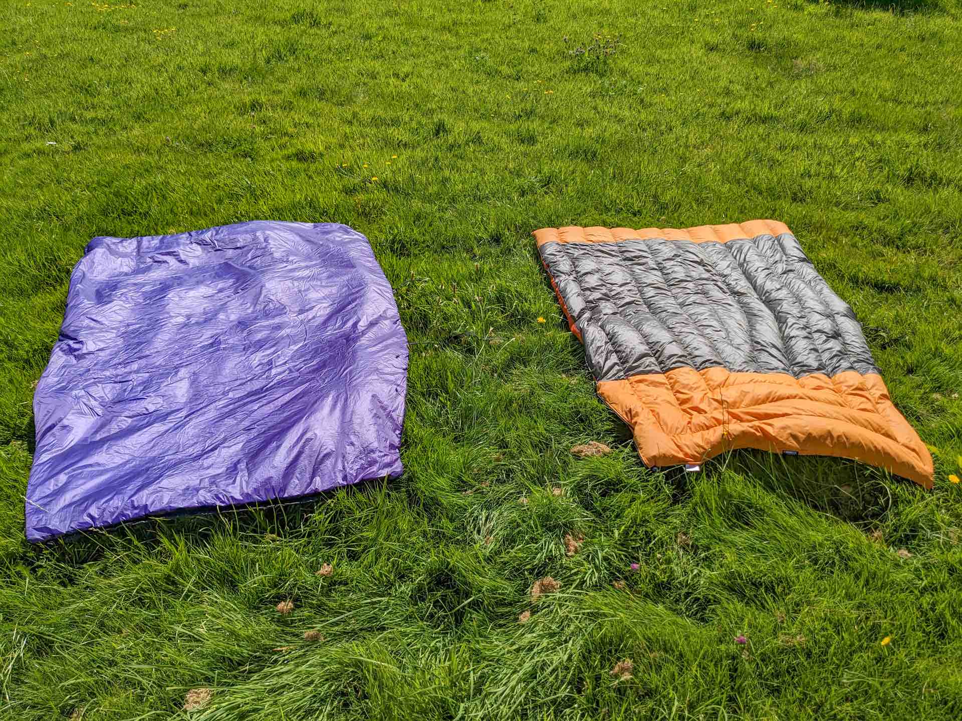 Zero G Gear Apex Quilt – Reviewed & Tested, Photo by Patrick McNally, gear, review, sleeping bag, purple and orange sleeping quilts