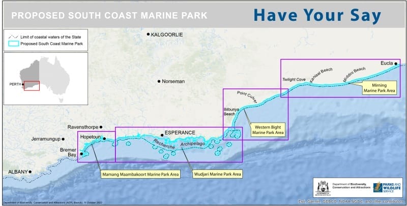 South Coast Marine Park WA - proposal for public feedback - Credit DBCA