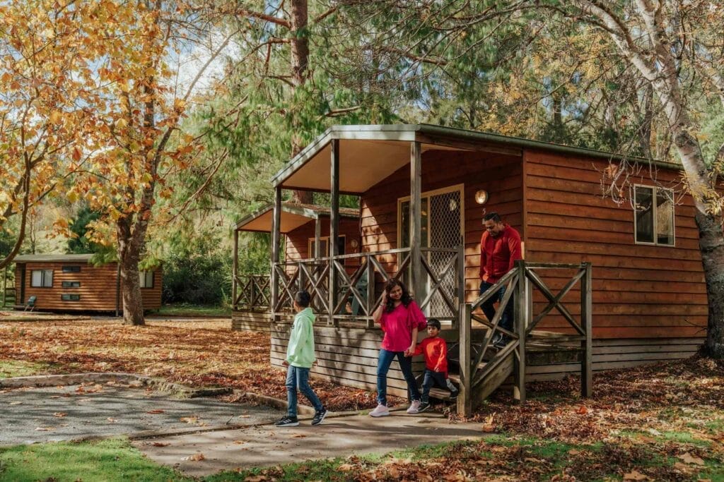 There are cabins available to stay in while you enjoy your visit to Wombeyan Caves.