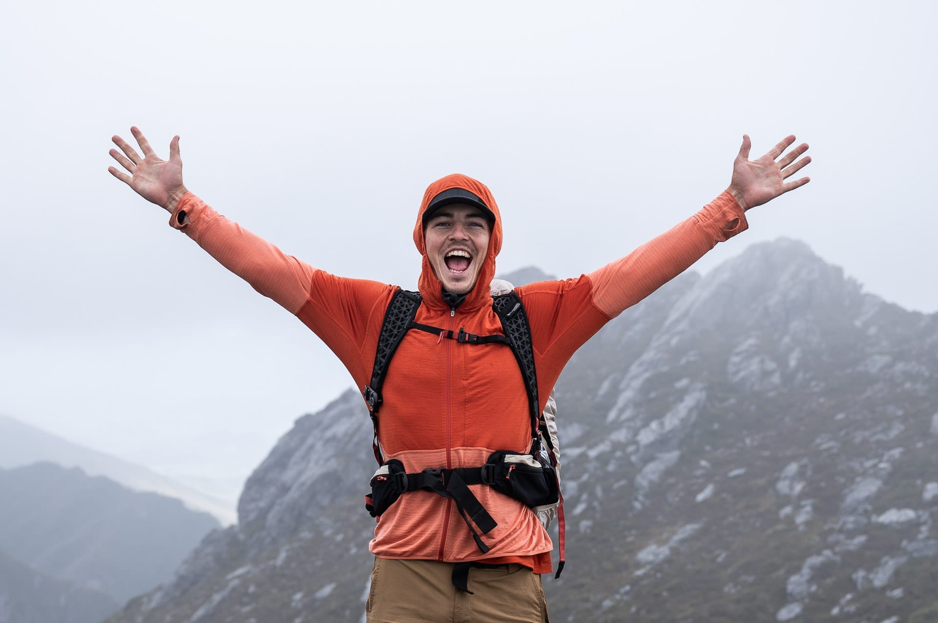 Cam Bostock, realfleece merino, icebreaker, western arthurs, tasmania, hiking