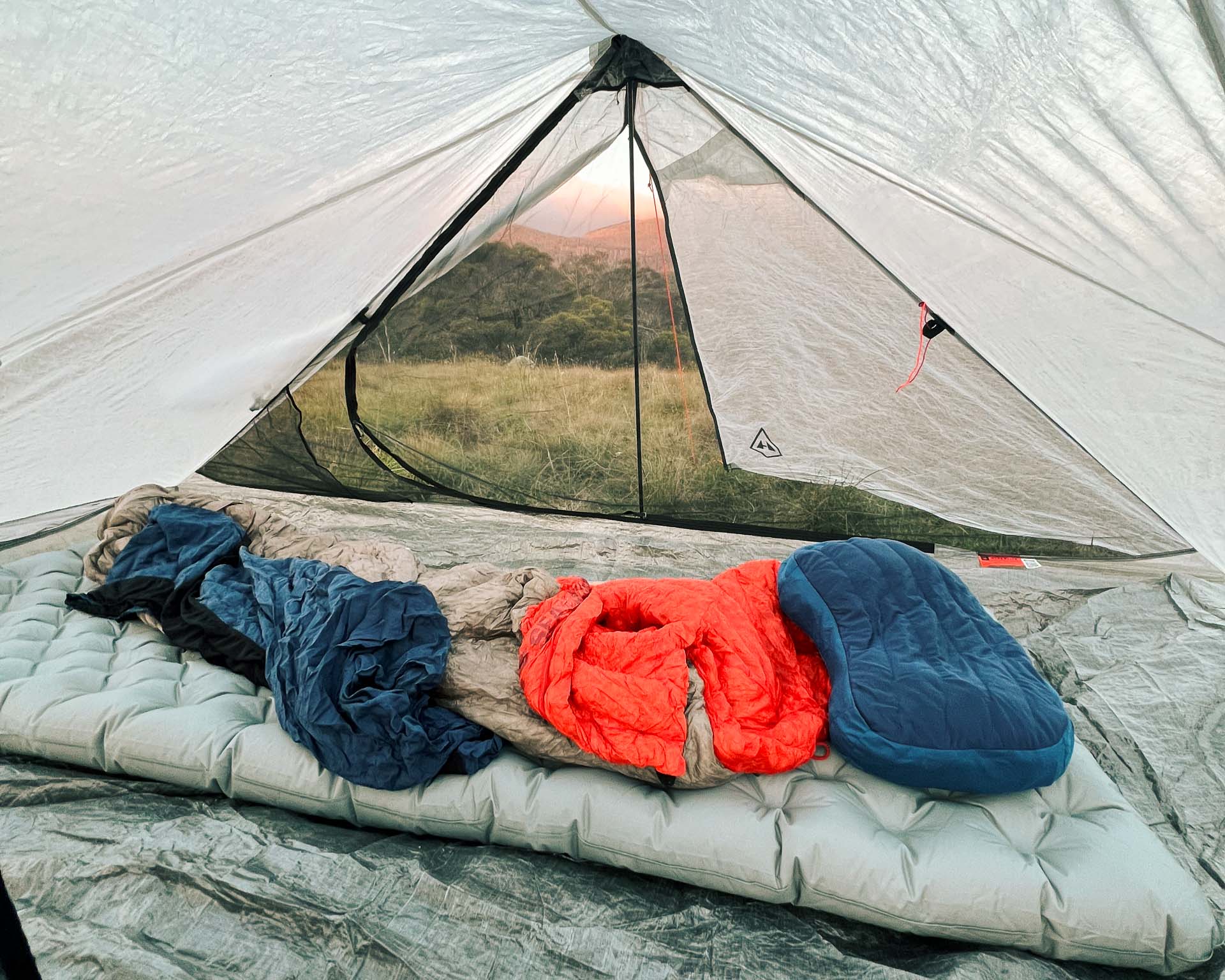 Hyperlite Unbound 2P Tent - Reviewed and Tested, Photos by Kate Donald, Tent, inside tent, sleeping bag