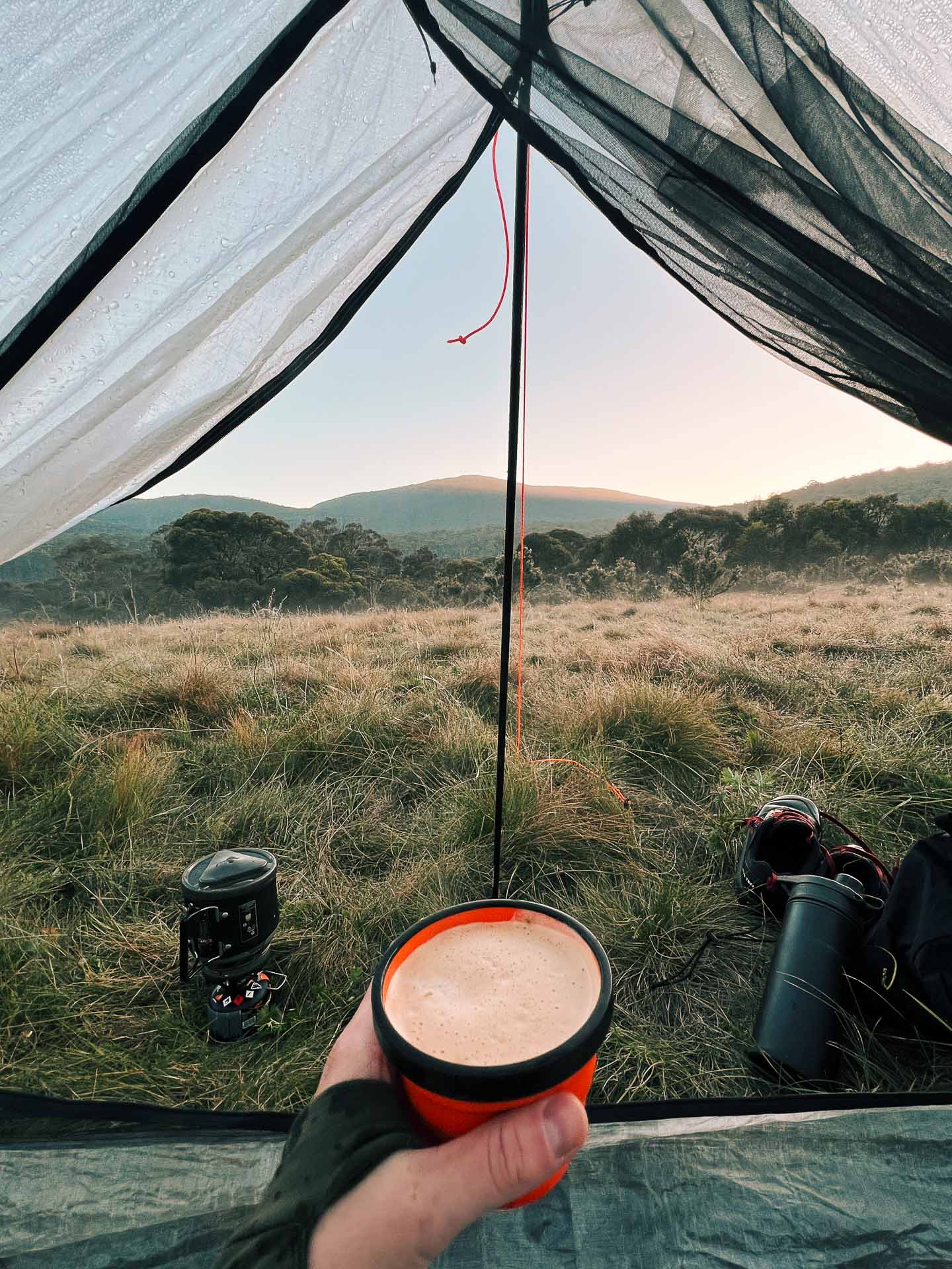 Hyperlite Unbound 2P Tent - Reviewed and Tested, Photos by Kate Donald, Tent, coffee, cup