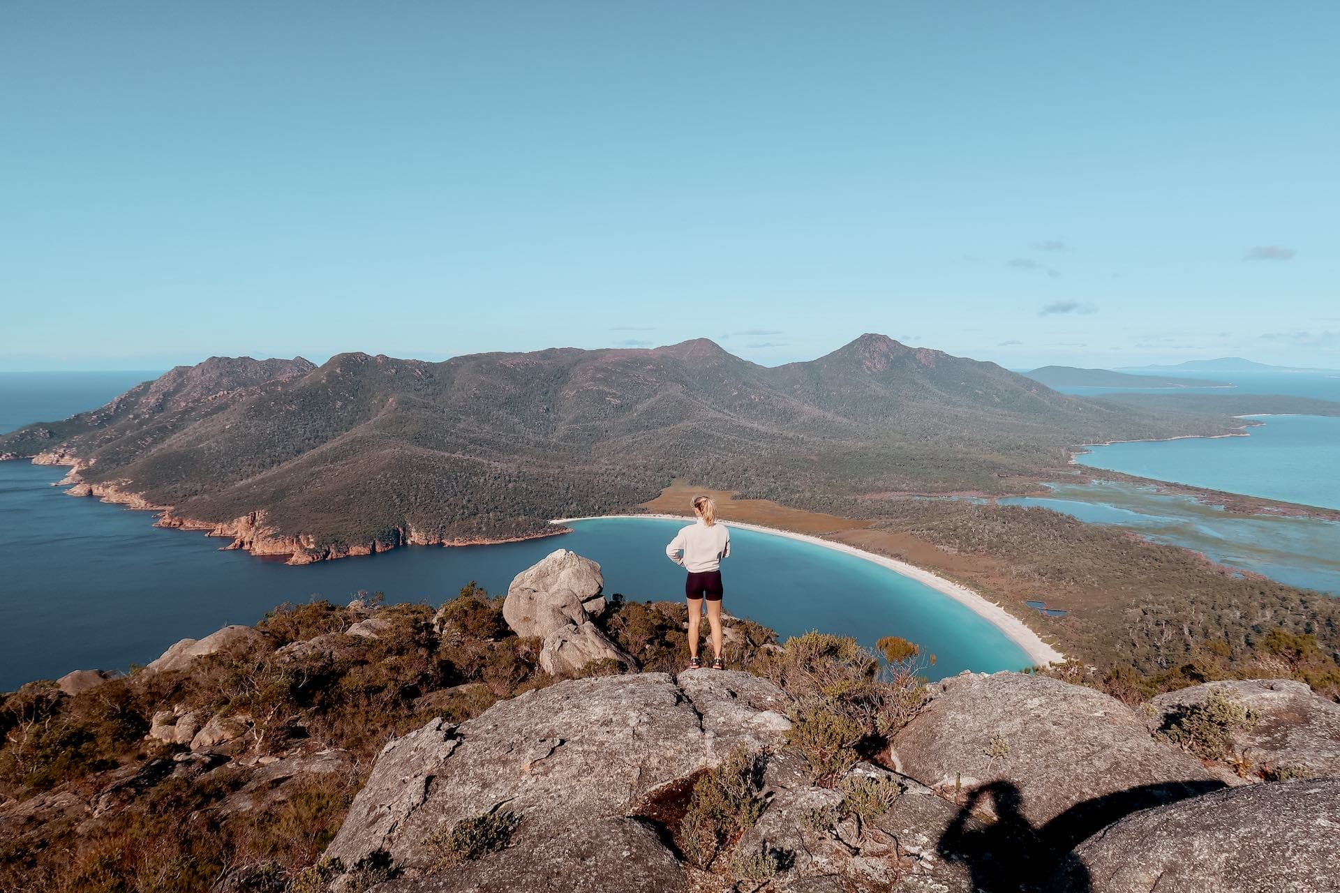 An Explorer's Guide to Tasmania's Freycinet National Park, Photos by Amy Fraser, Mt Amos, Wineglass Bay, lookout, mountain, Tasmania
