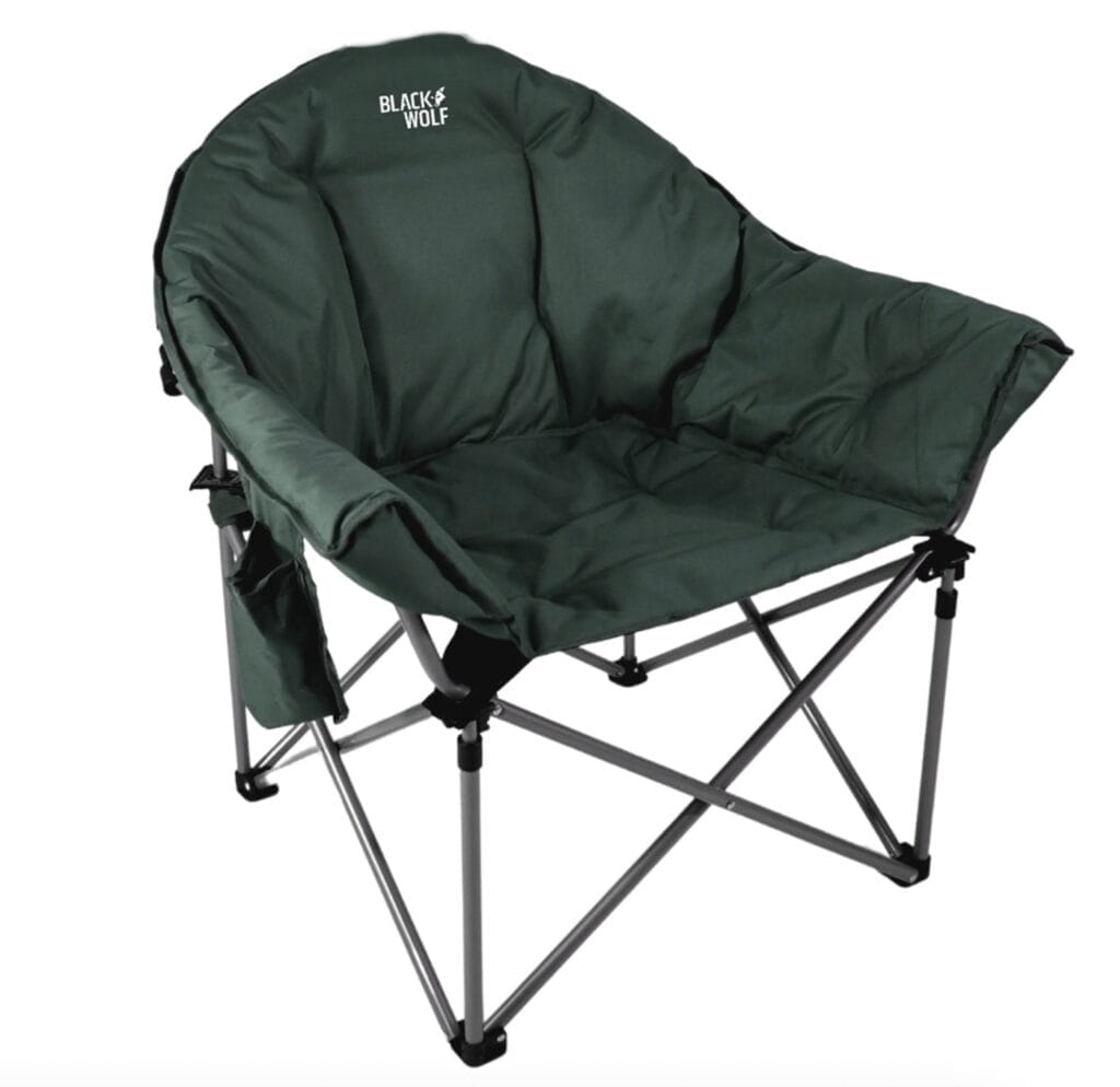 Black wolf chair