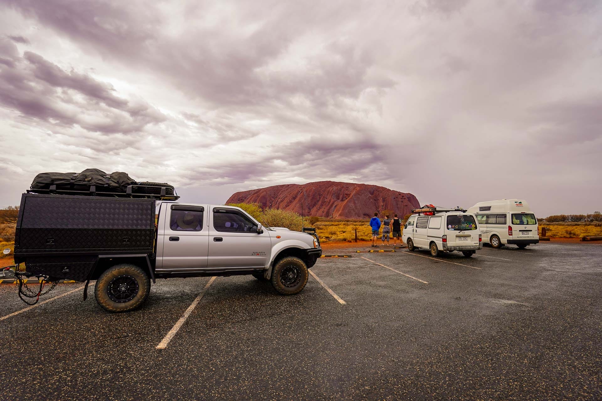 9 Things to Think About Before Your First 4WD Trip, Photo by Glenna Goldman, car, camping, uluru, rain