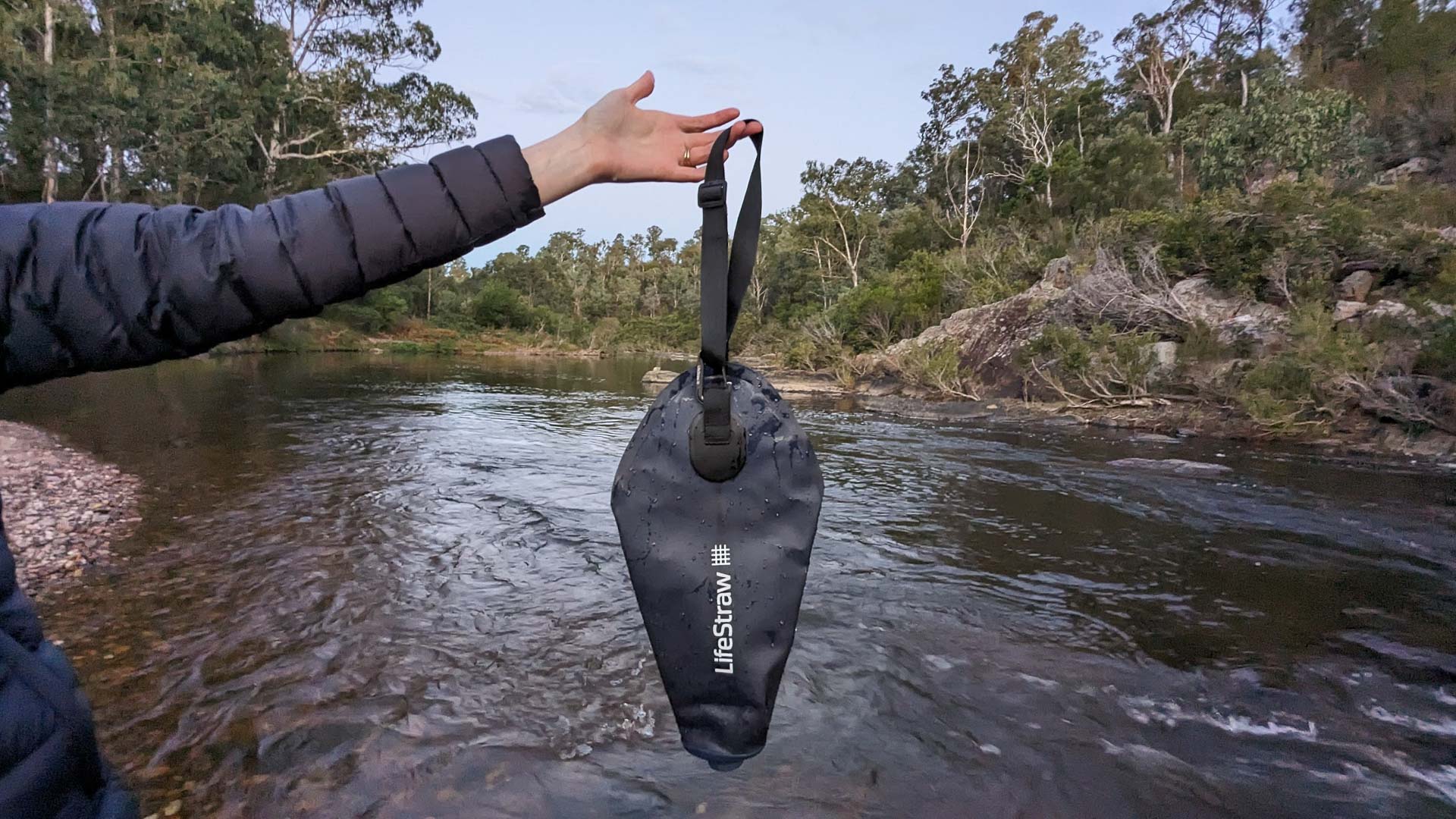 LifeStraw 3L Peak Series Compact Gravity Water Filter System - Reviewed & Tested, photo by @jessleenehme, strap, 