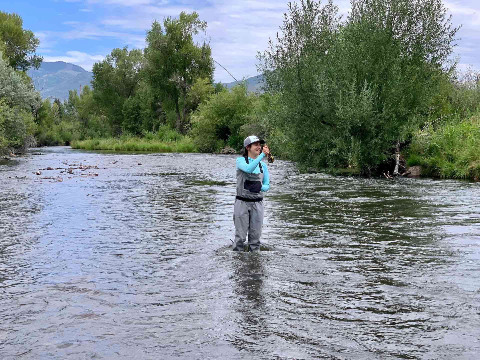 Julia fly fishing in the Provo River1