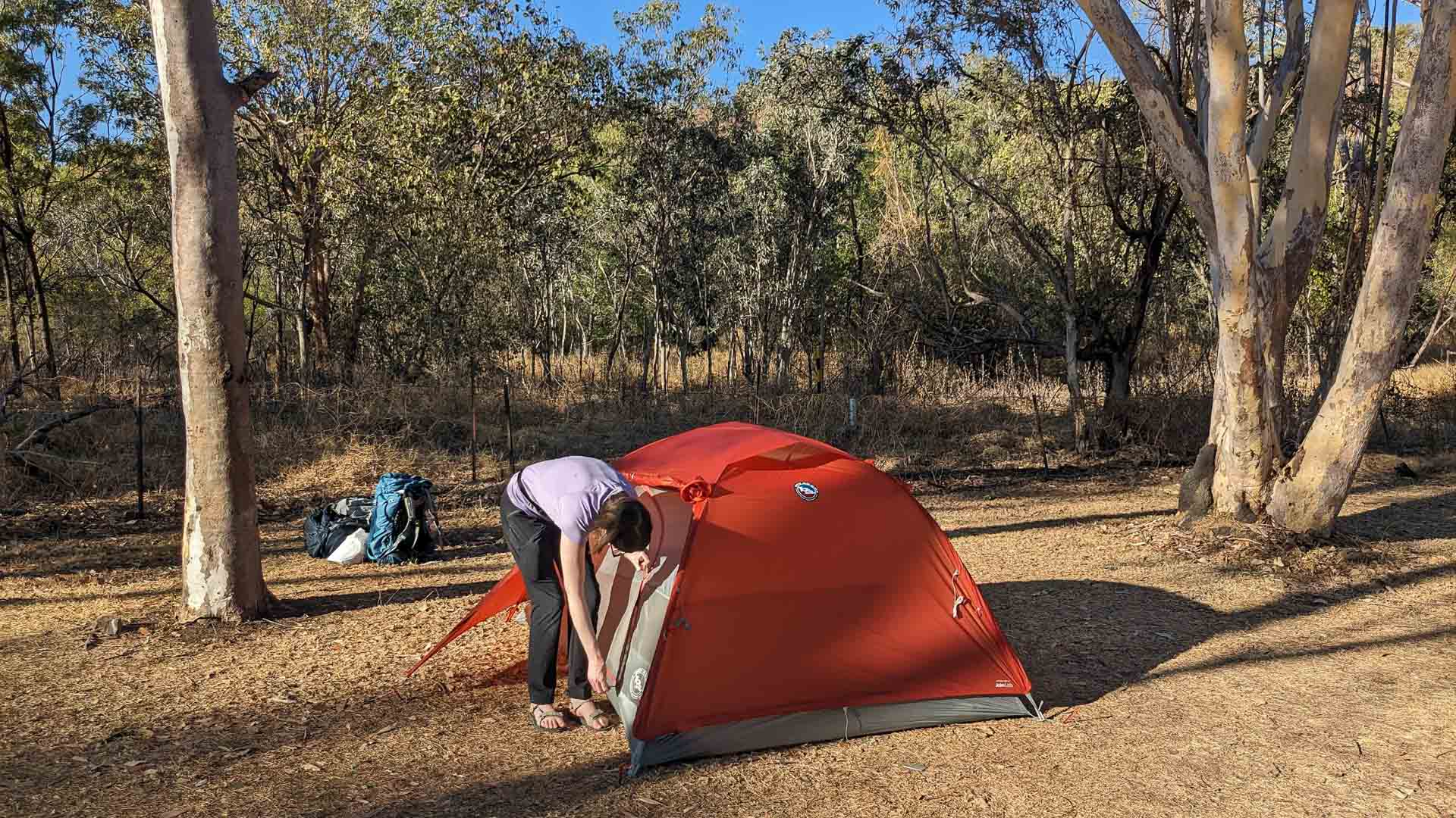 How Do Cheap Hiking Clothes Perform on the Trail?, Photos @jessleenheme, fast fashion, jatbula trail, big agnes tent, hike, setup