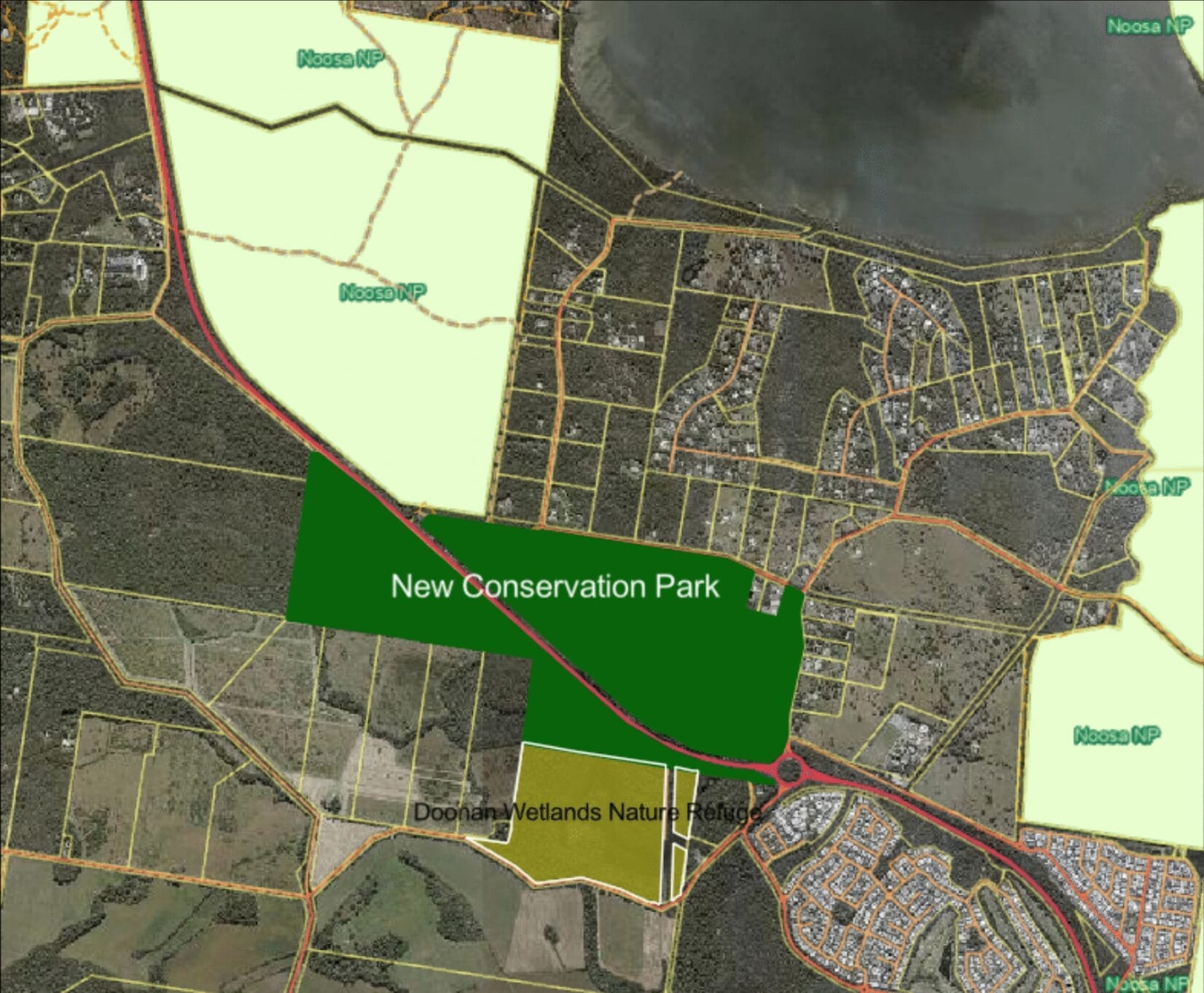 Map of new conservation area Peregian Beach Sunshine Coast, Credit QLD Government Department of Resources
