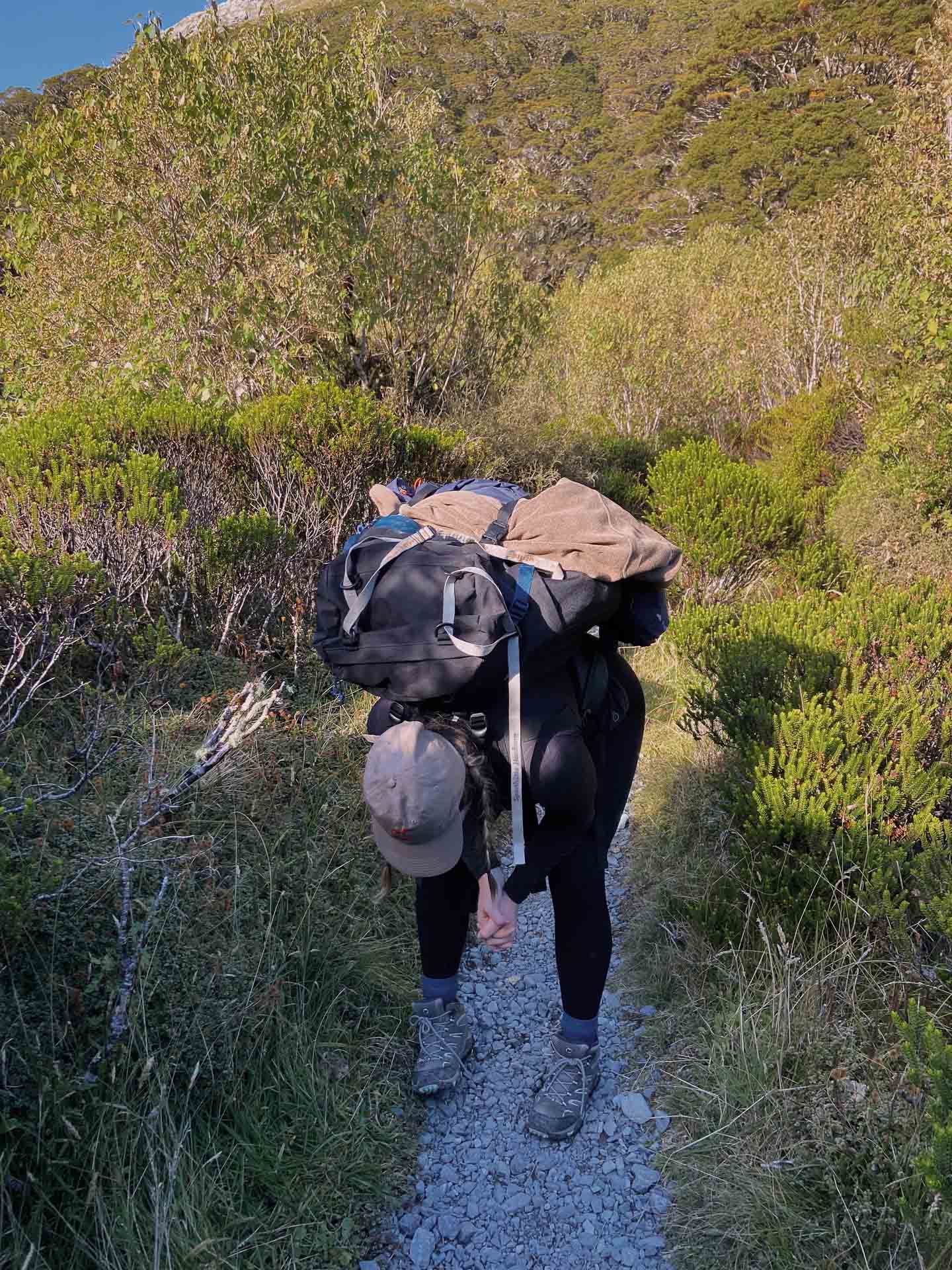 Essential Tips For Your First Multi-Day Hike: 4 Things I Wish I'd Done Differently, Photos by Hannah Kinder, hiker, heavy pack, tired